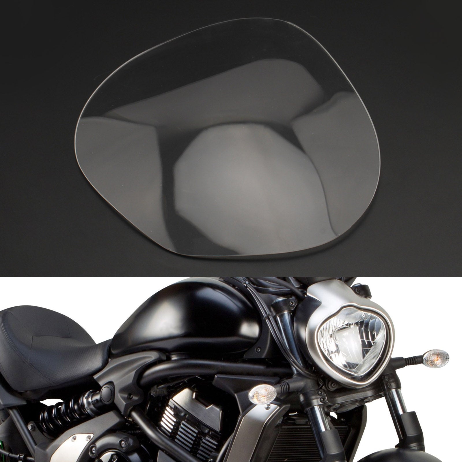 Front Headlight Lens Protection Cover Fit For Kawasaki Vulcan S 2015-2021 Smoke