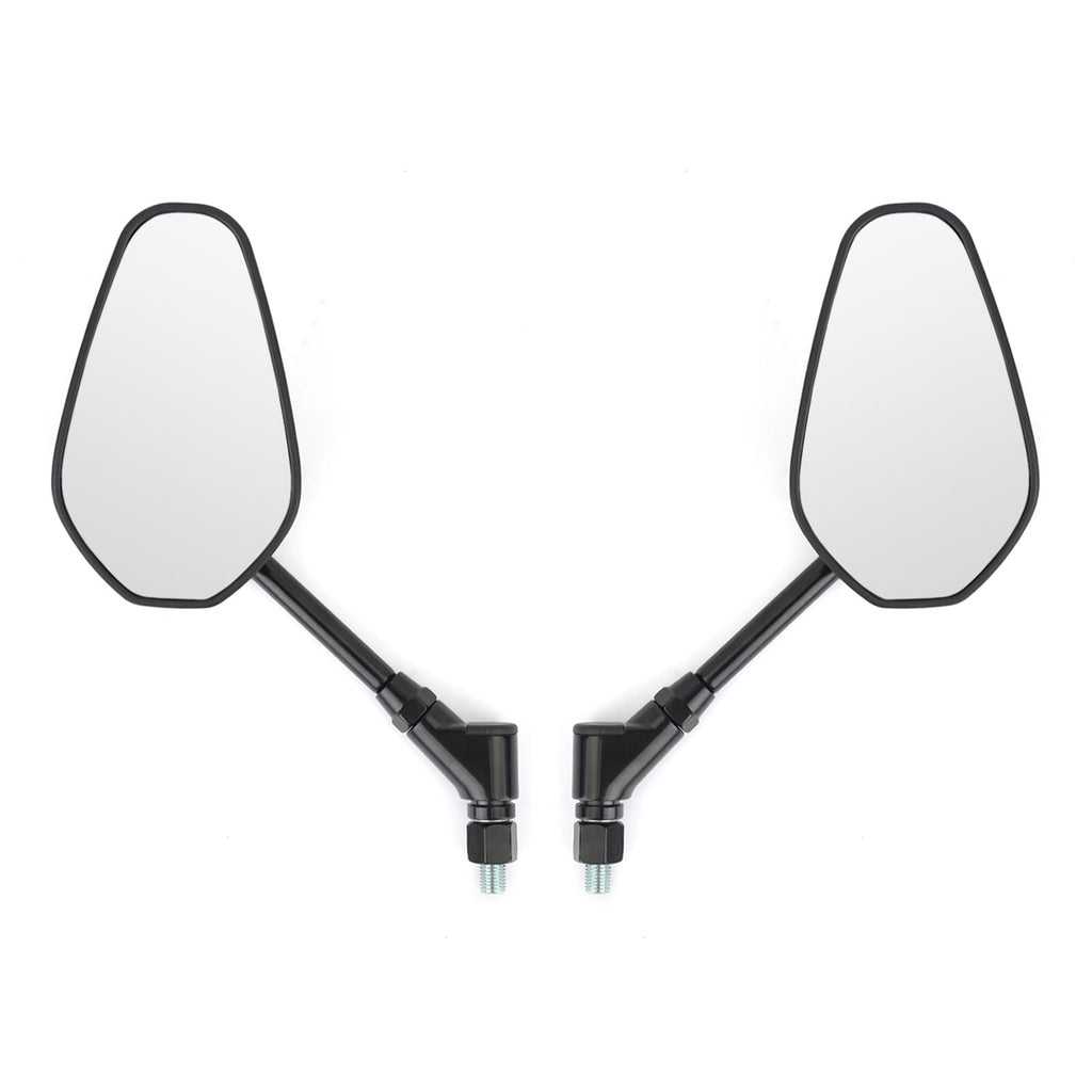 New Black Left & Right Motorcycle Cruiser Chopper Rearview Side Mirrors M10 10Mm