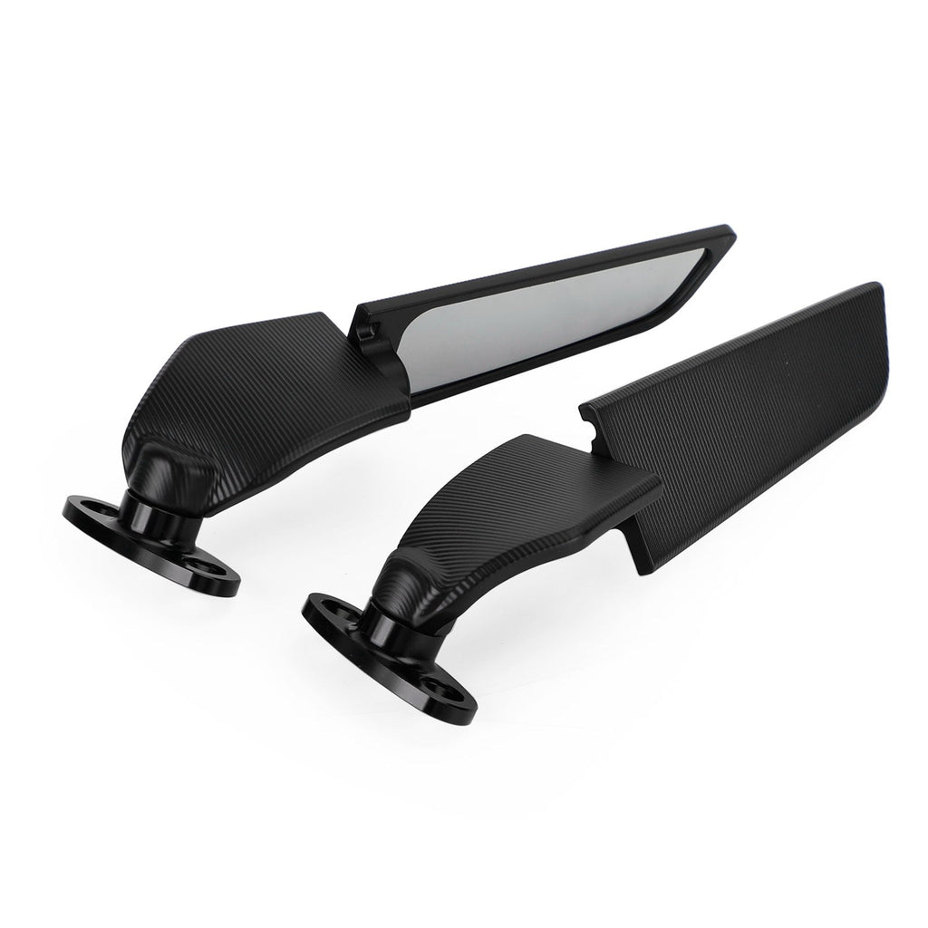 Swivel Wing Fin Rearview Mirrors For Honda CBR 250 500 600 900 929 954 1000 RR