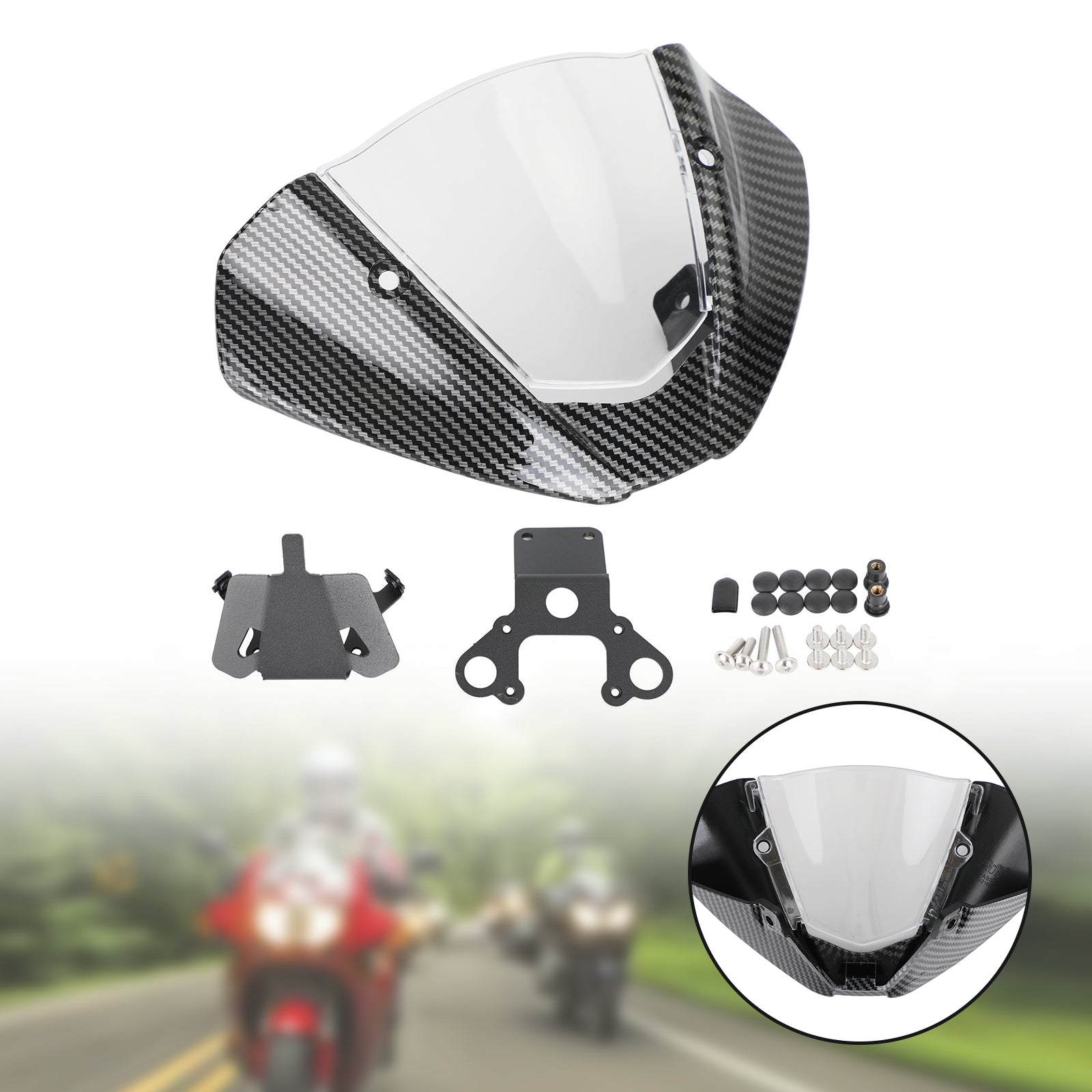 2021-2022 DUCATI Monster 937 / 950 Windshield WindScreen Carbon