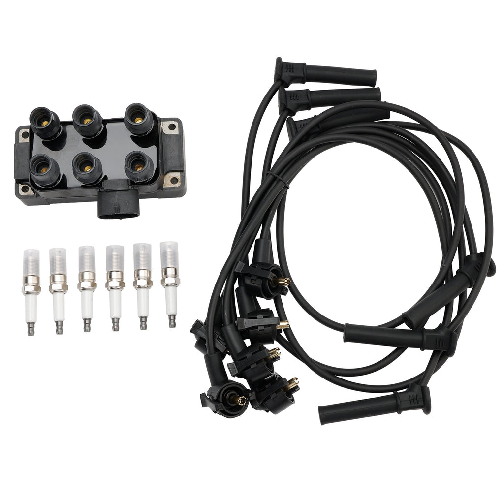 Ignition Coil+6 Spark plug+6 Wire FD480 For Ford Explorer Sport Trac V6 4.0L