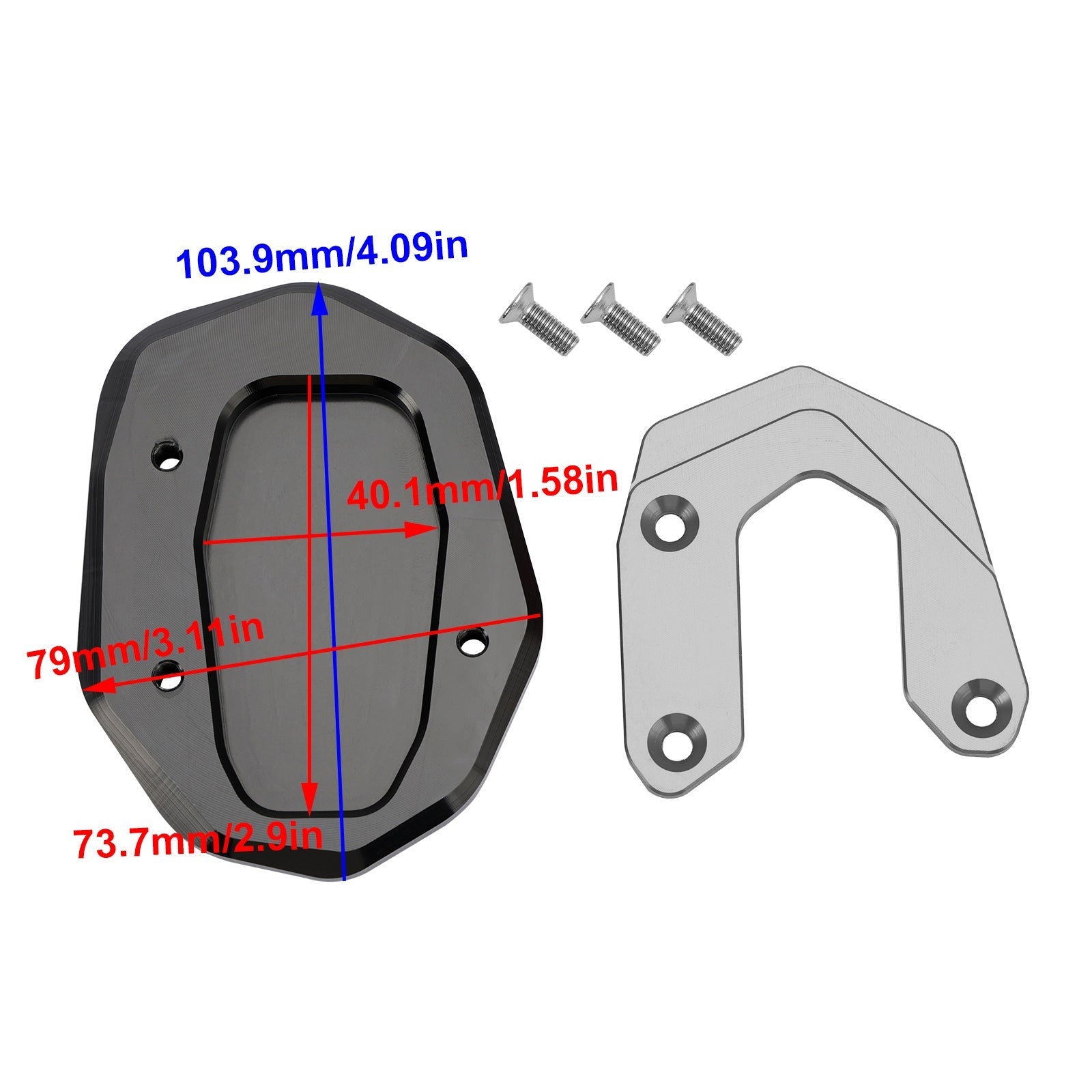 Kickstand Enlarge Plate Pad fit for Ducati Scrambler 800 2015-2019