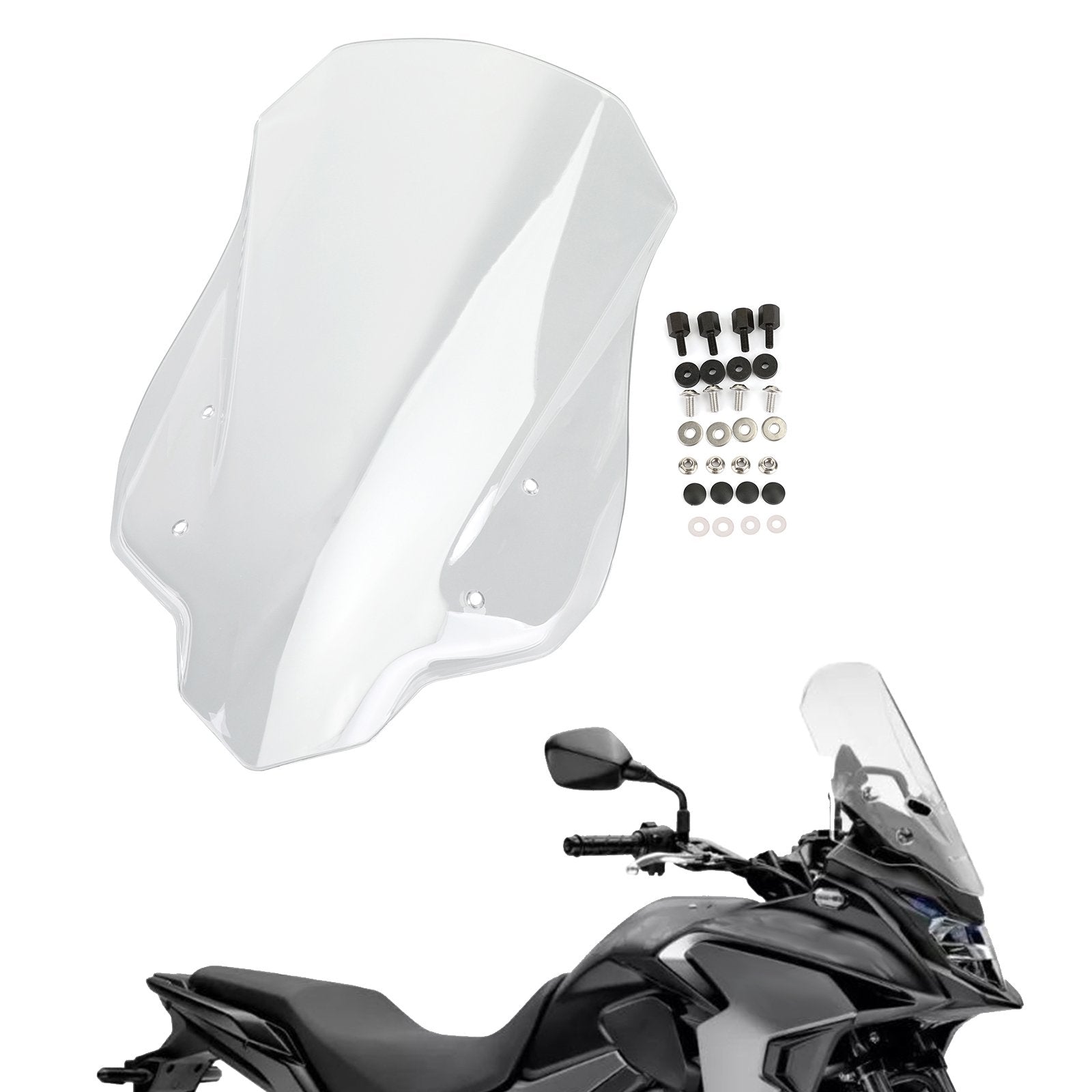 ABS Plastic Motorcycle Windshield Windscreen for Honda CB500X 2016-2023
