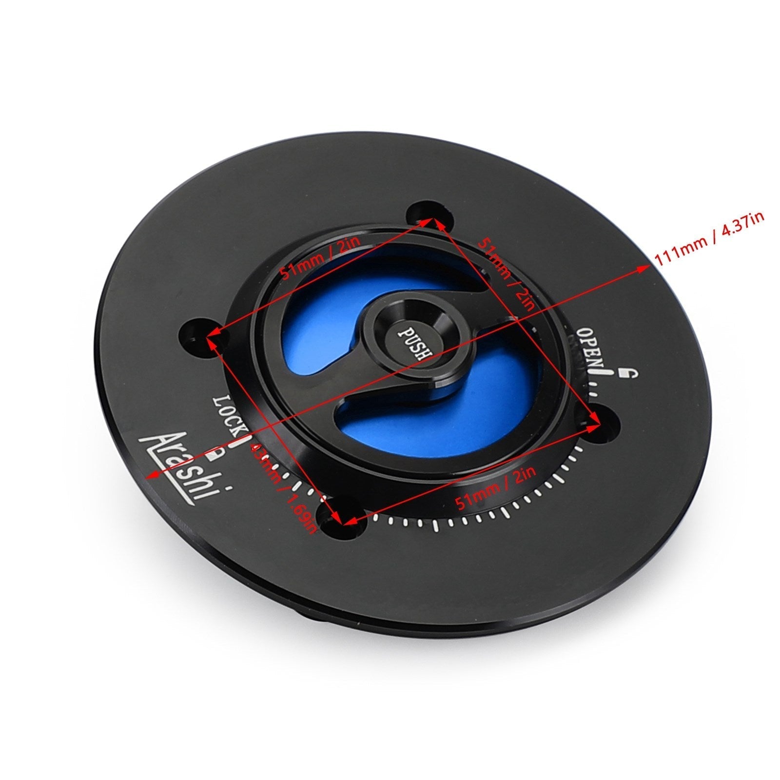 CNC Keyless Fuel Gas Tank Cap for Kawasaki EX400 Ninja 400 2018-2019