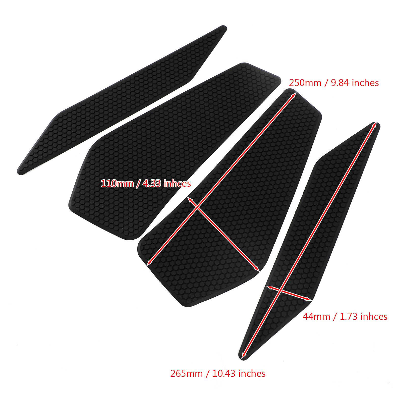 4x Side Tank Traction Grips Pads Fit for Kawasaki EX400 Ninja 400 2018-2020