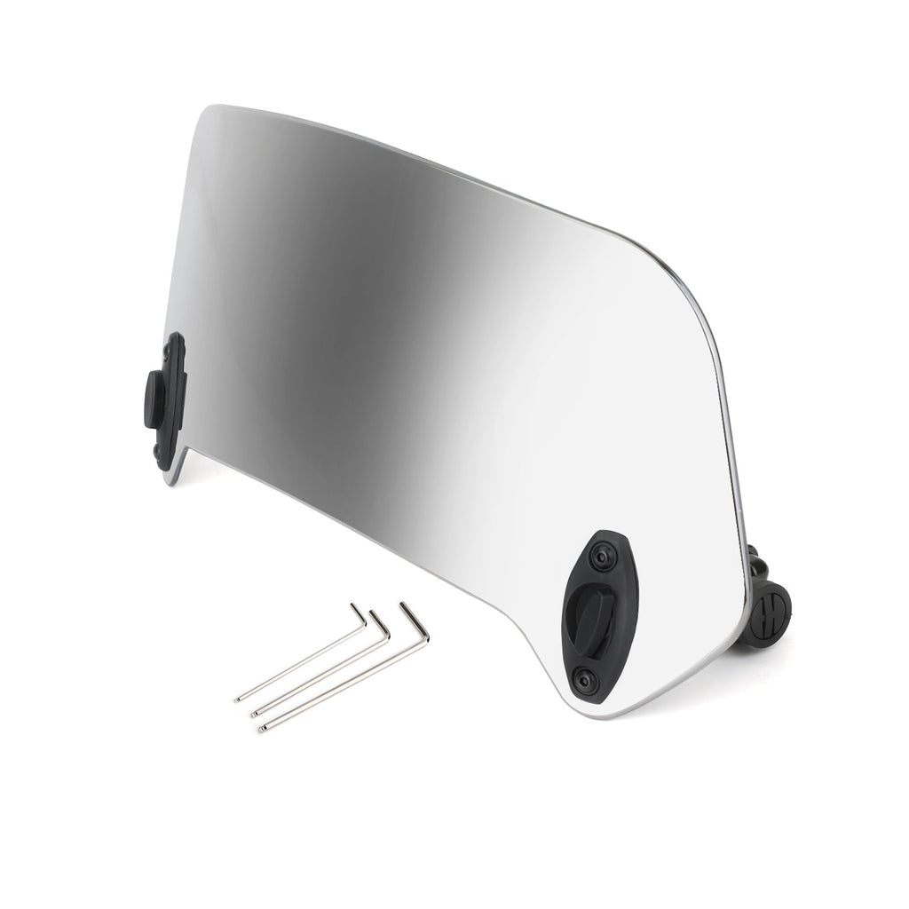 Motorcycle Adjustable Clip On Windshield Extension Spoiler Wind Deflector