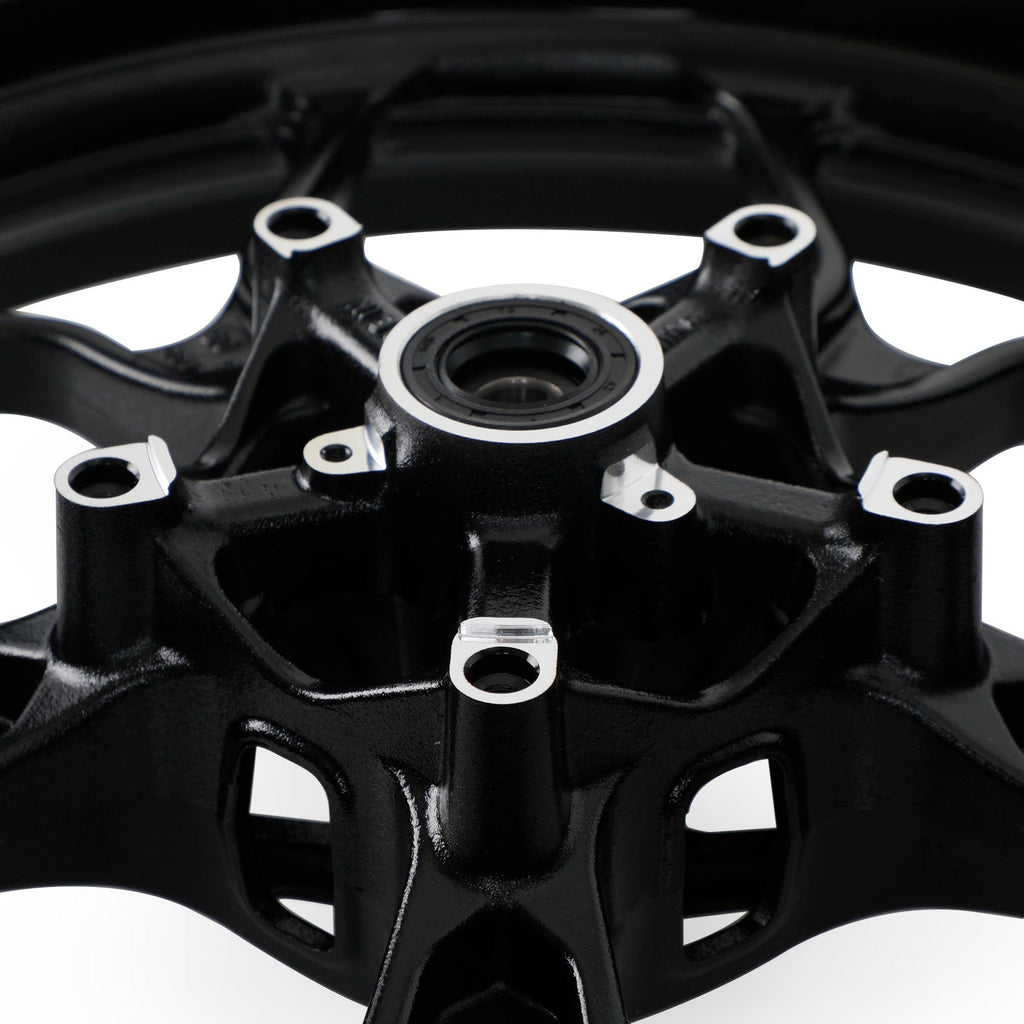Front + Rear Wheel Rims For Yamaha YZF R3 YZF-R3 RH07 RH12 2015 - 2022 Black
