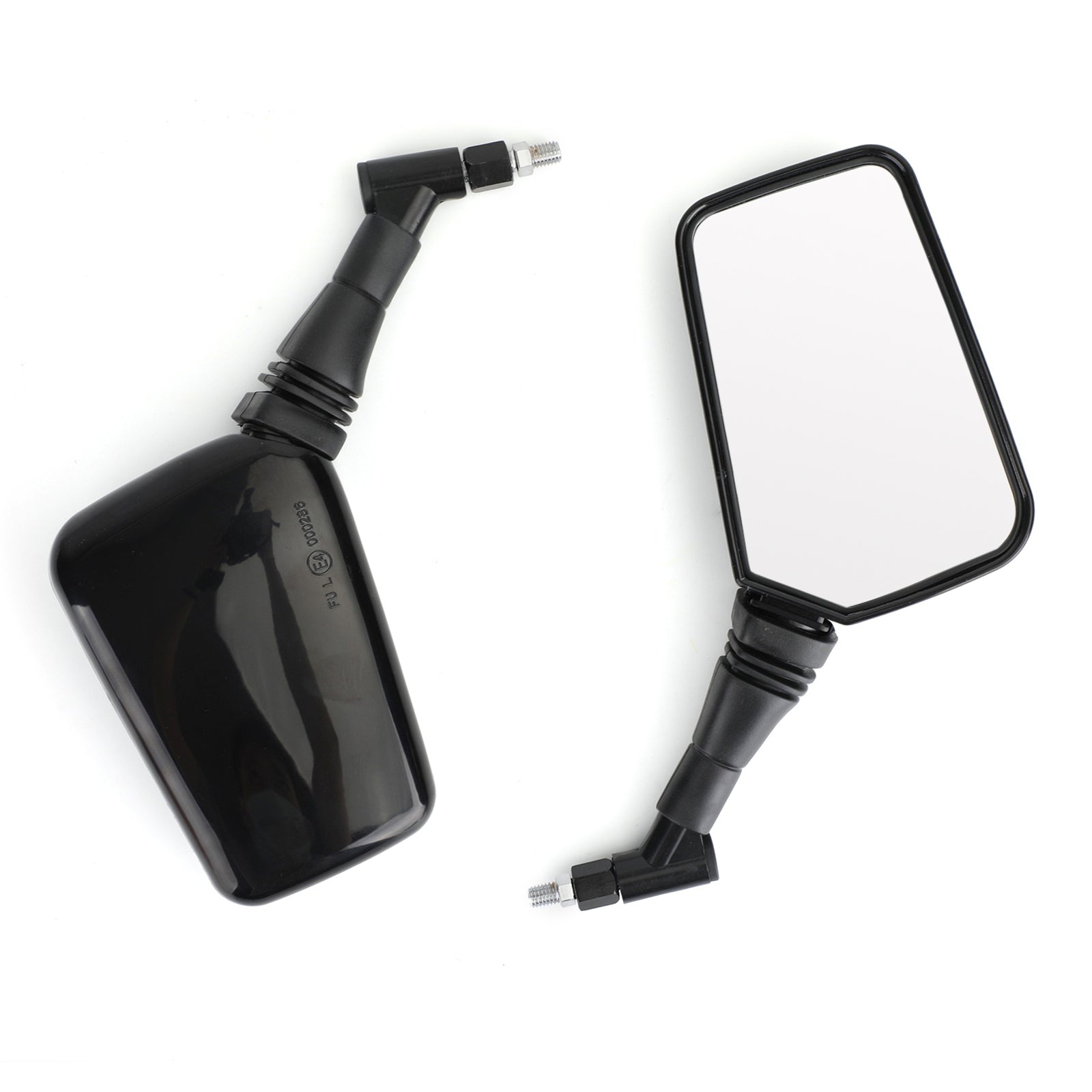 PAIR MIRRORS NEW Black Left Right Mirror 8MM 10MM For Motorcycle Motorbike