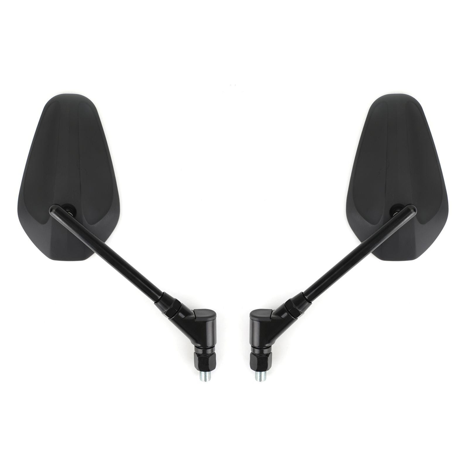 New Black Left & Right Motorcycle Cruiser Chopper Rearview Side Mirrors M10 10Mm