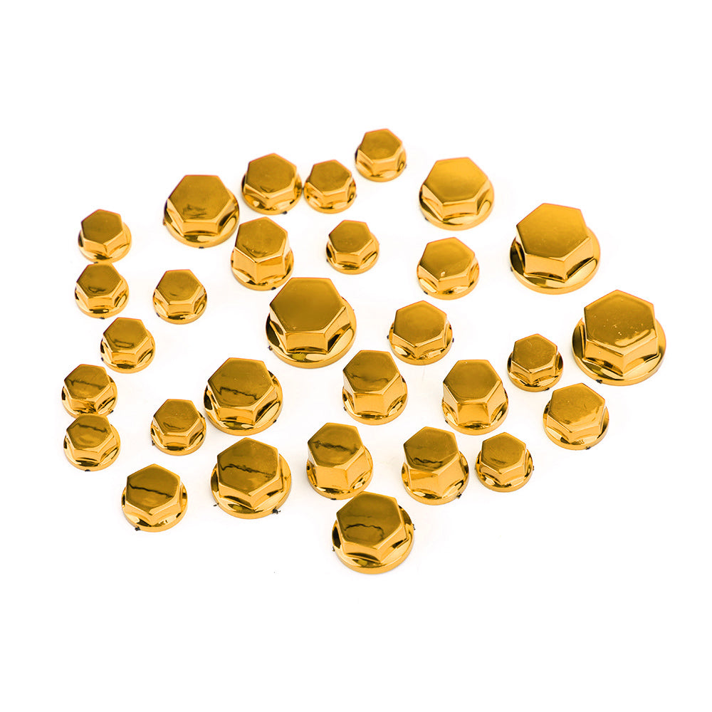 30pcs Motorcycle ABS Plastic Hexagon Socket Screw Covers Bolt Nut Cap Cover