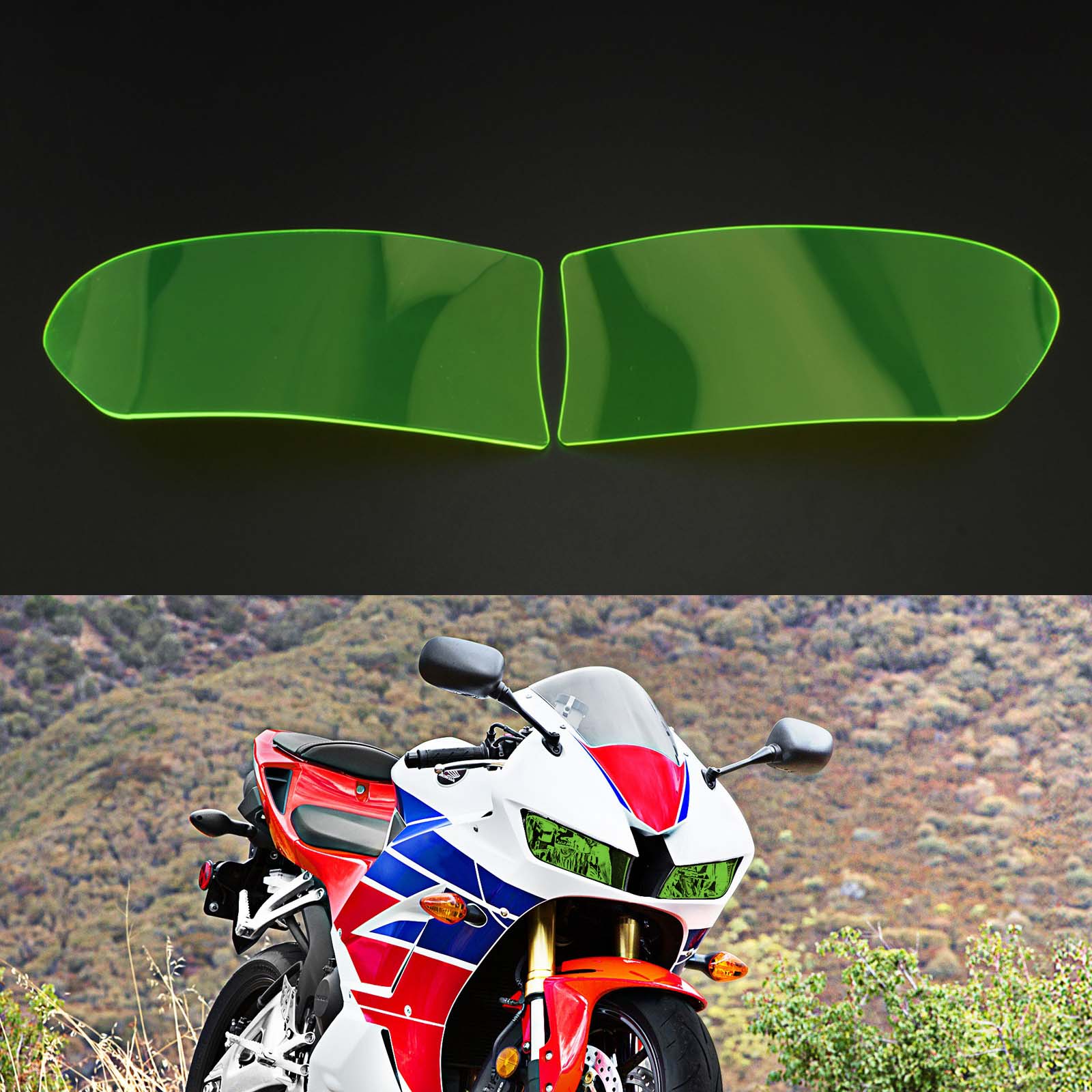 Front Headlight Lens Guard Protector Lens Fit For Honda Cbr 600 Rr 13-18 Smoke