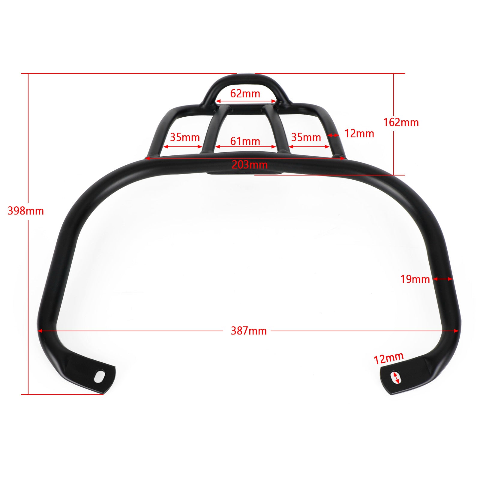 Vespa GTS250 GTS300 Super GTV300 2008-2022 Sloped Rear Rack Carrier Pannier