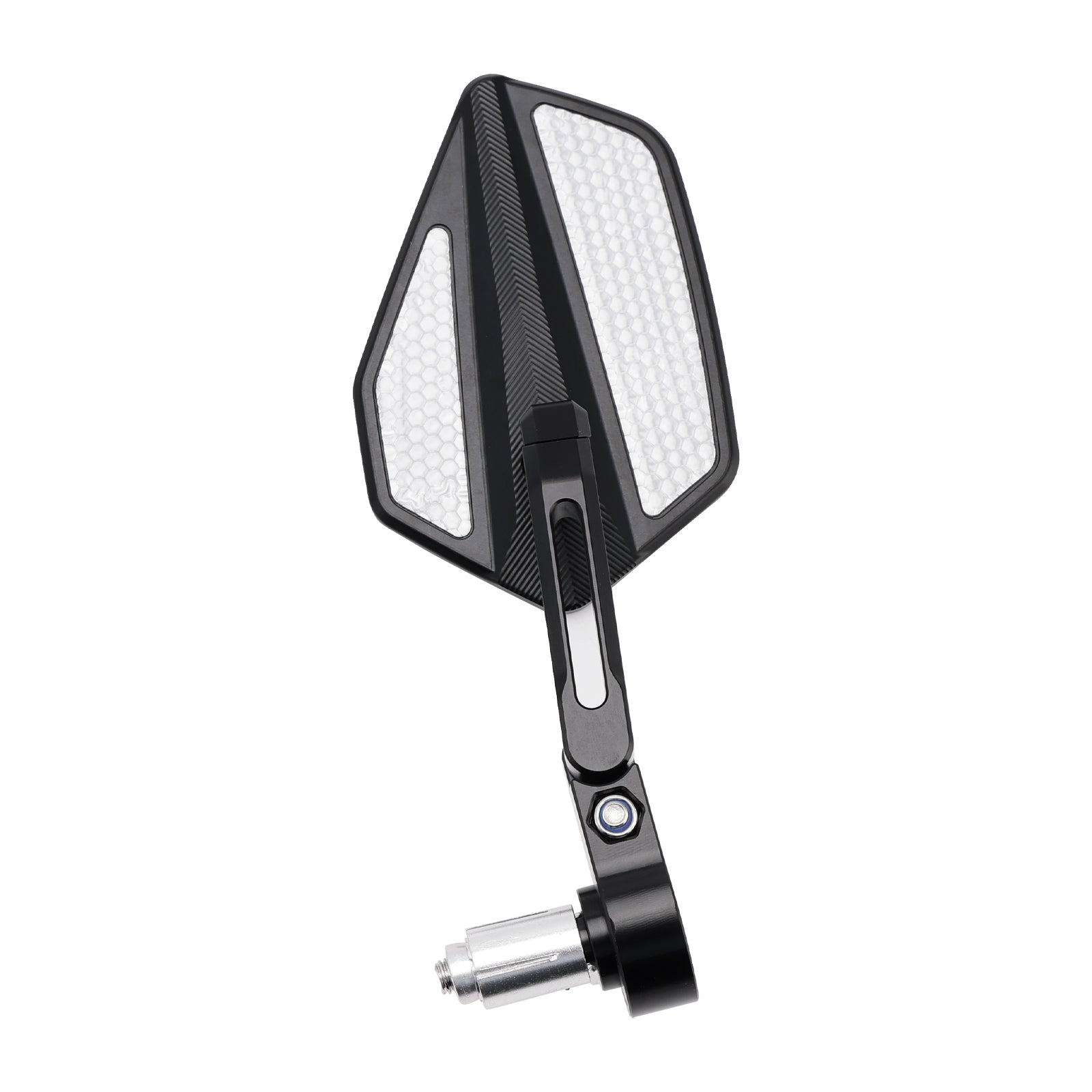CNC Aluminium Black Bar End Mirror Set 7/8" Universal Fit Rearview Mirrors