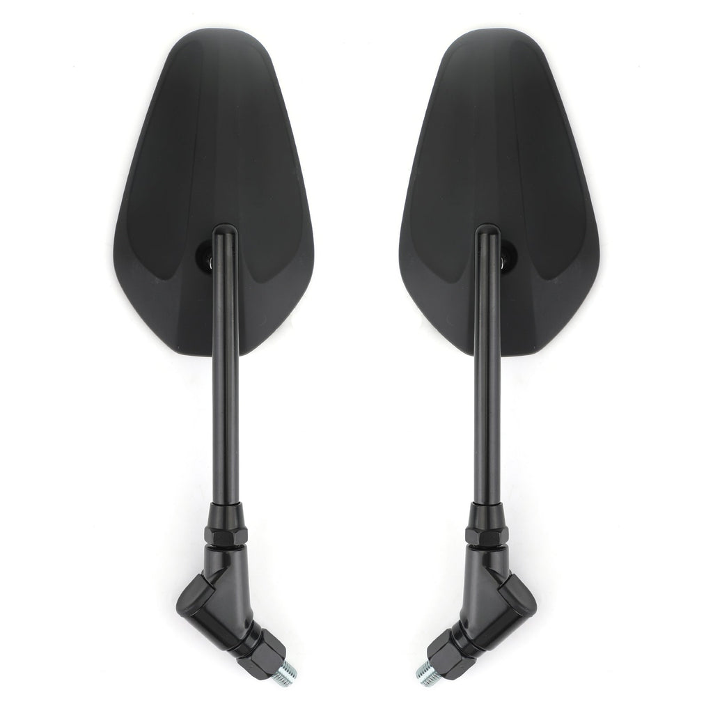 New Black Left & Right Motorcycle Cruiser Chopper Rearview Side Mirrors M10 10Mm