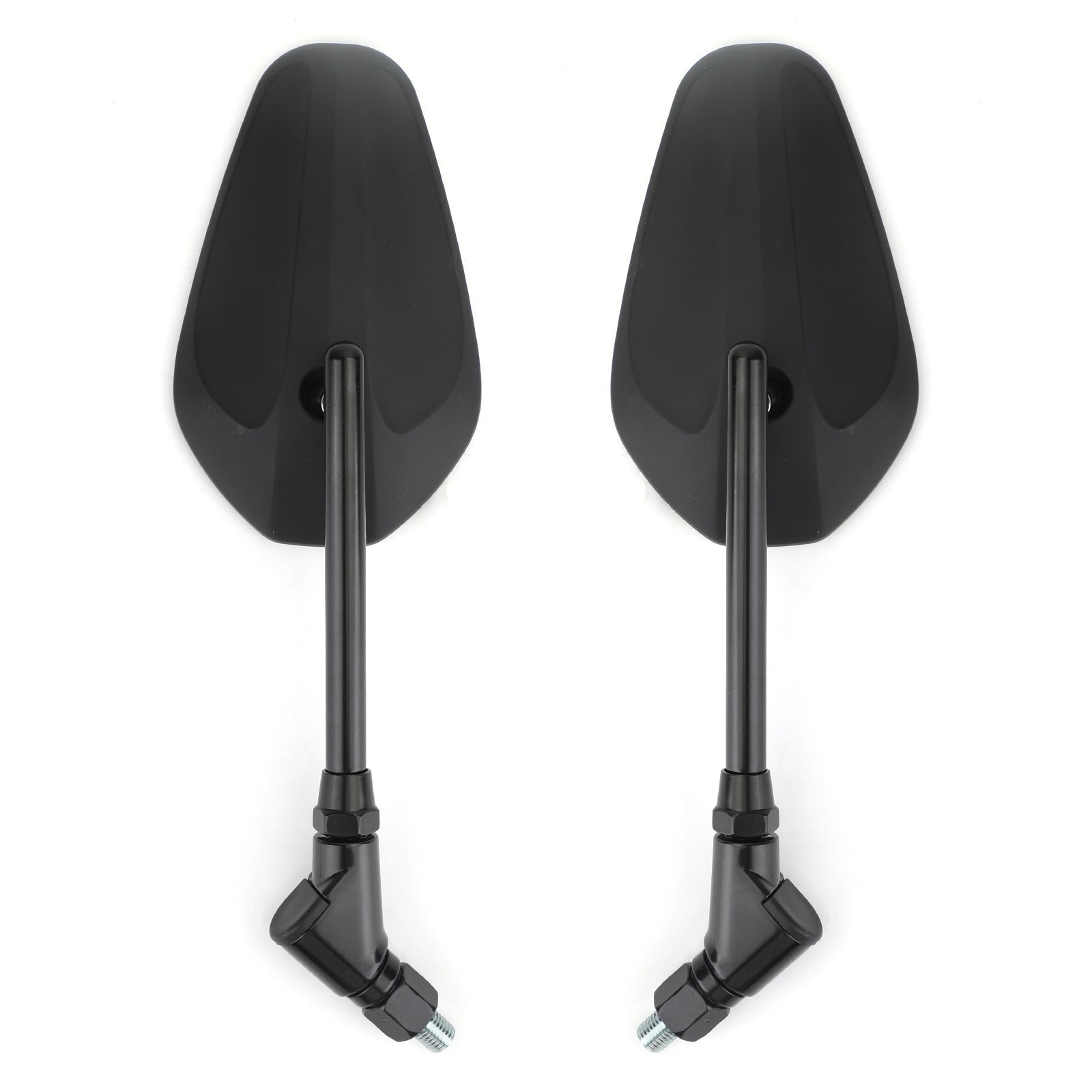 New Black Left & Right Motorcycle Cruiser Chopper Rearview Side Mirrors M10 10Mm