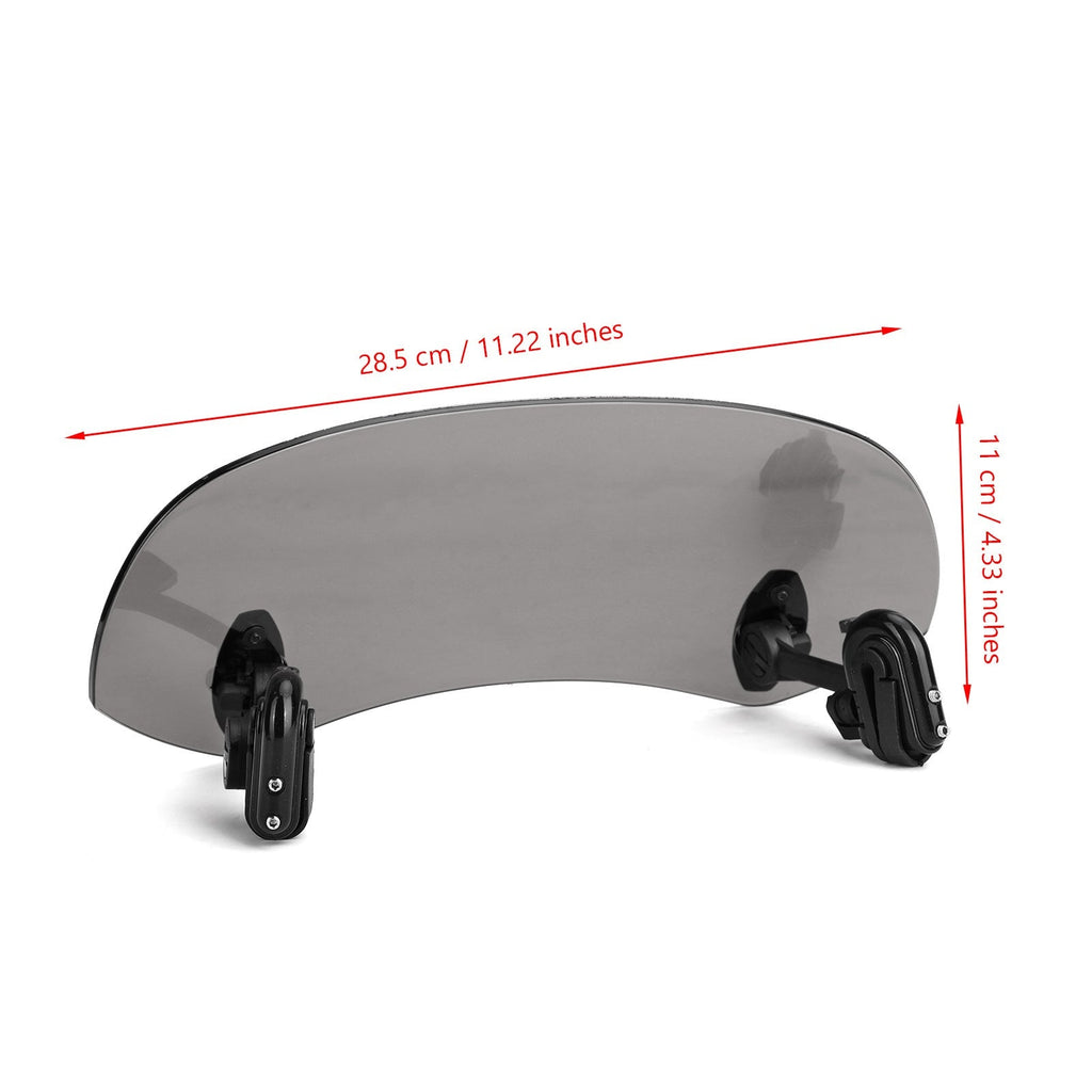 Motorcycle Adjustable Clip On Windshield Extension Spoiler Wind Deflector