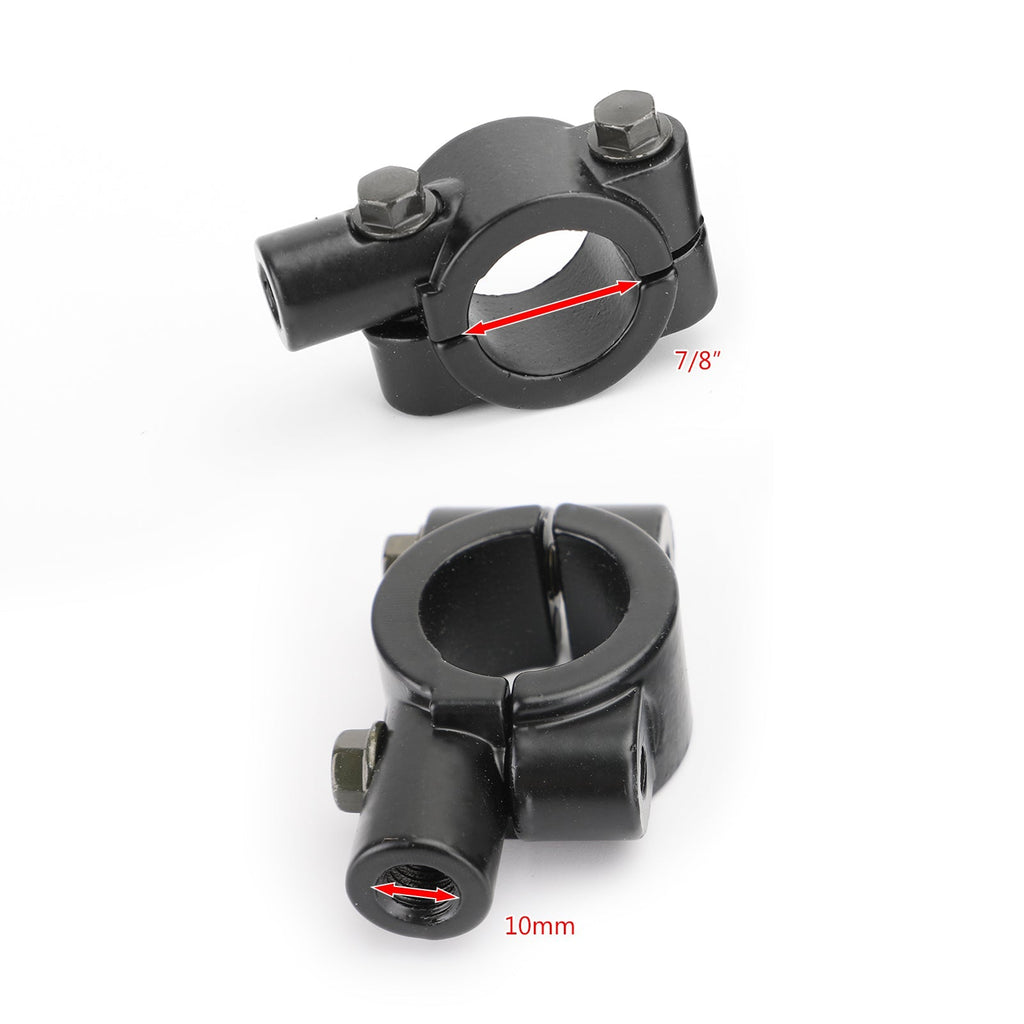 7/8'' Motorcycle Handlebar Mirror Adaptor Clamp Mount Bracket 8mm CW Aluminium