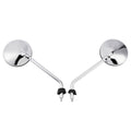 Chrome Rearview Mirror Set For Vespa LX 50 2T/4T & LX 125 & LX 150 2005-2013