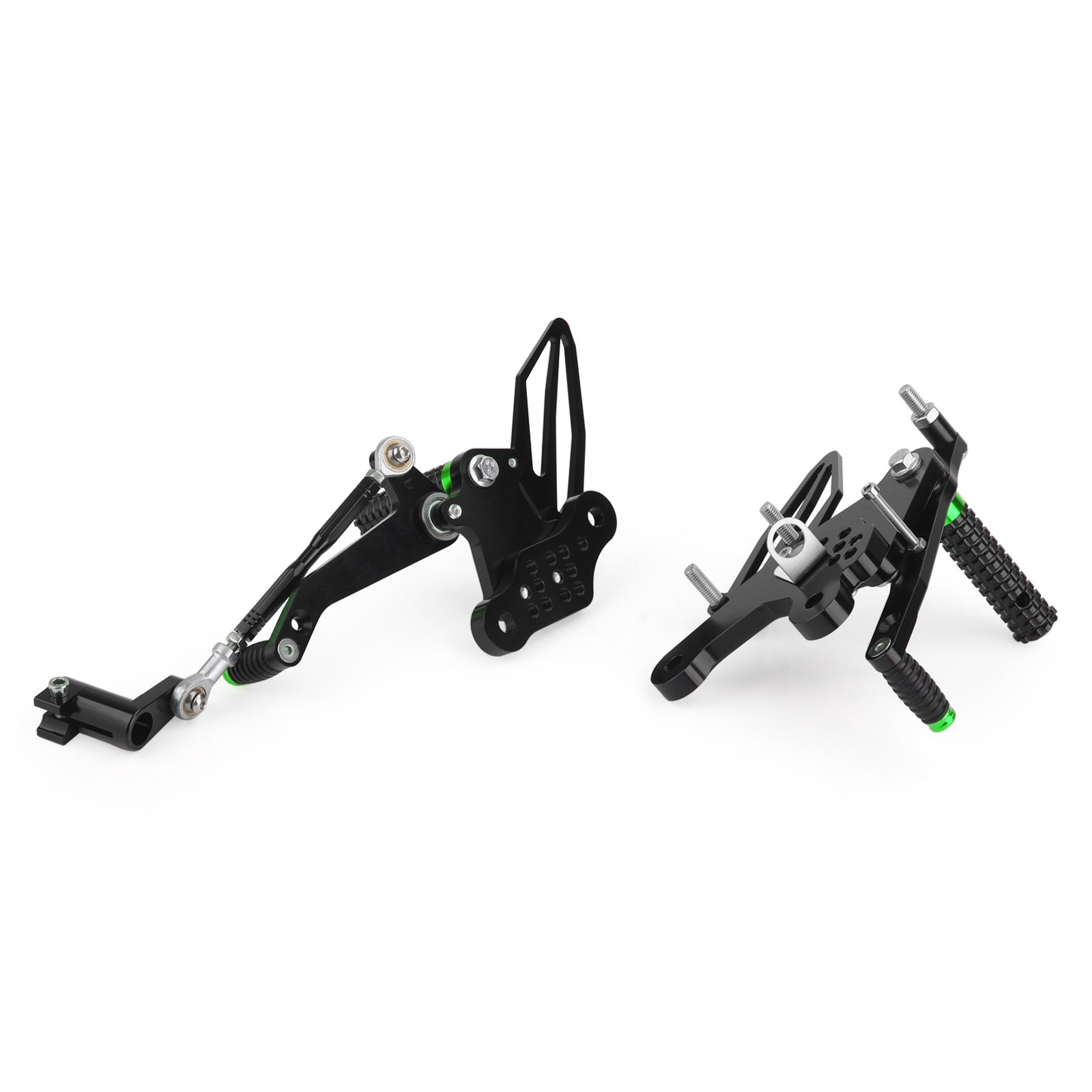 CNC Alu Rearsets Footpegs Green Fit for Kawasaki Ninja EX 250 / 400 2018-2020