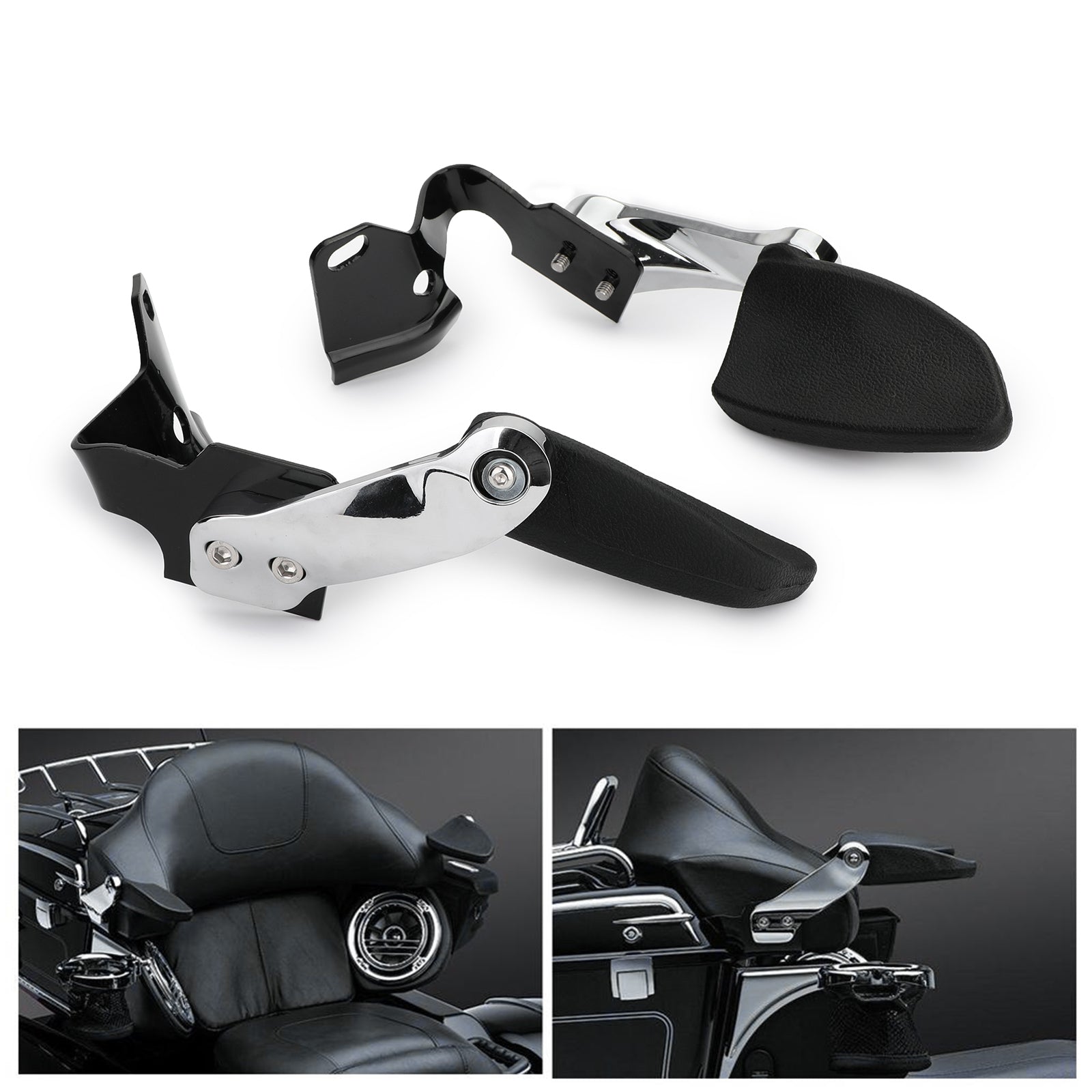 Stealth Passenger Armrests For Touring Electra Street Glide Road King 2014-2018