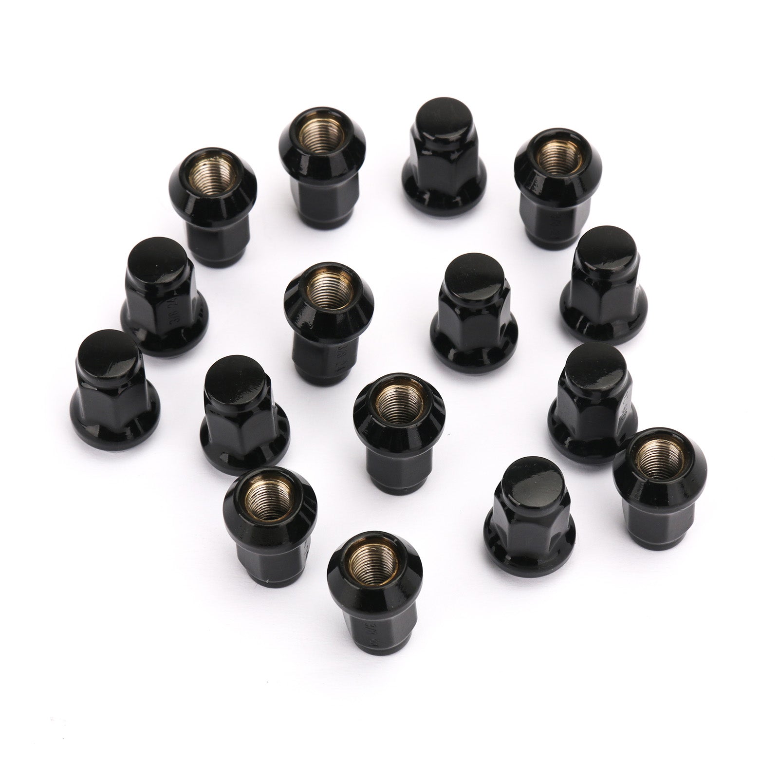 16x Black Wheel Lug Nuts 3/8" 24 Tapered For Polaris Ranger RZR 4 XP Sportsman
