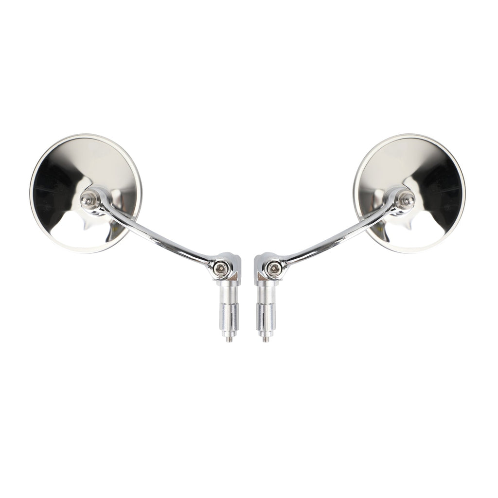Chrome Handlebar End Mirrors For Motorcycle Cafe Racer Old School Clubman 22mm