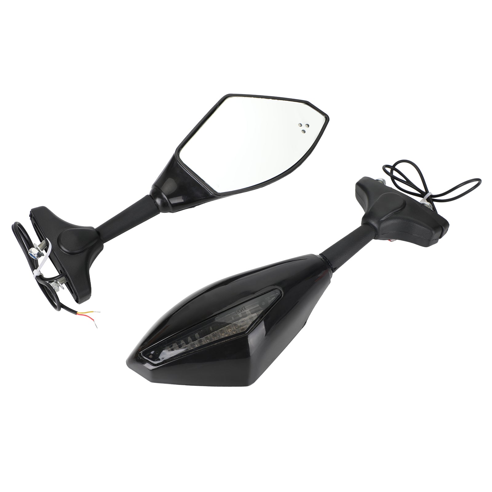 YAMAHA YZF R6 R6S FZ1 FZ6 FAZER FZ8S FJR1300 XJ6 FZR600 Pair LED Mirrors