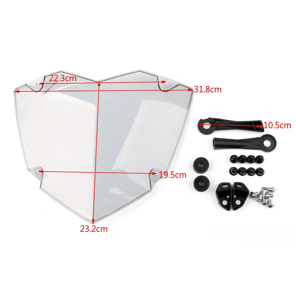 Headlight Protector Guard Transparent For BMW R1200GS Adventure / WC 2013-2017