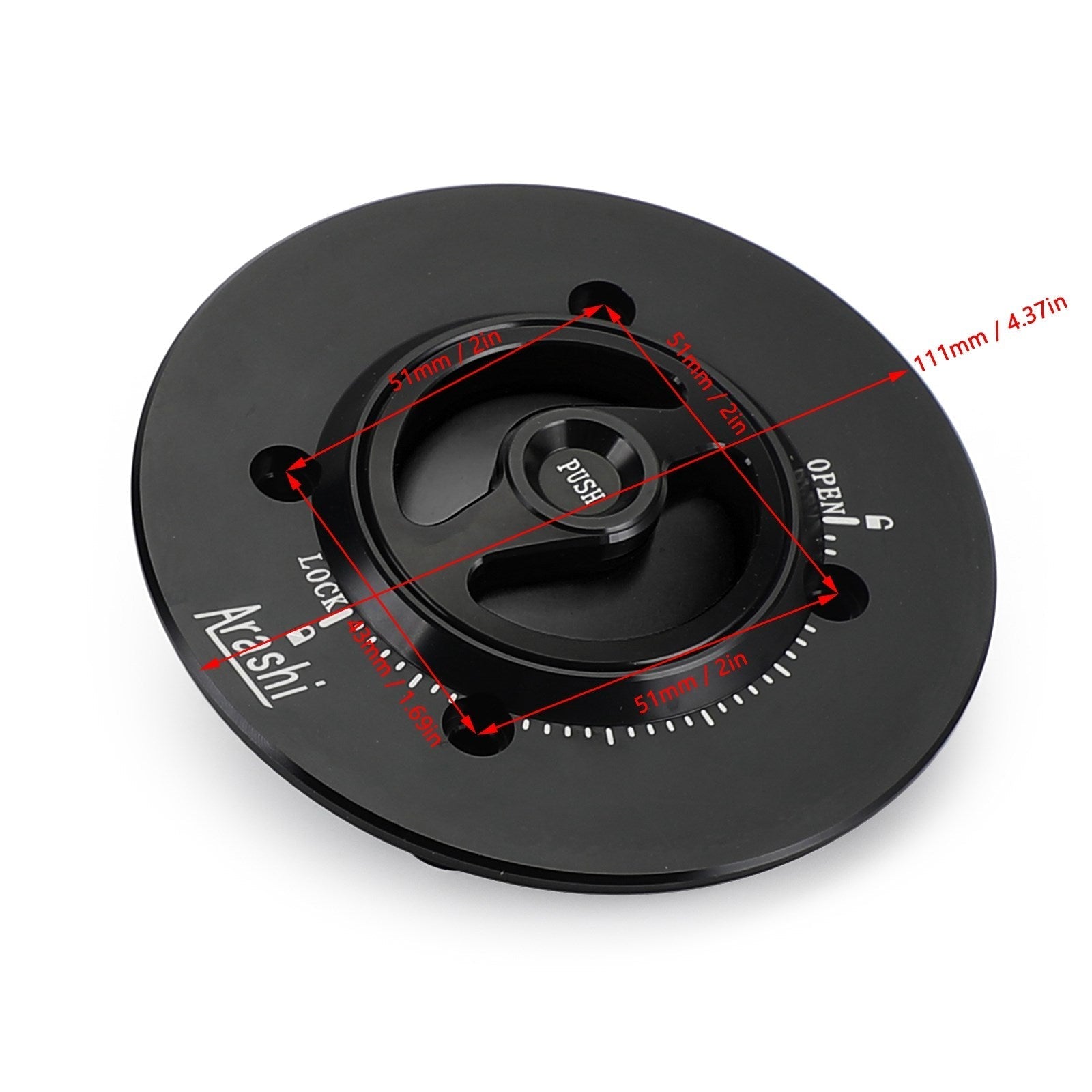 CNC Keyless Fuel Gas Tank Cap for Kawasaki EX400 Ninja 400 2018-2019