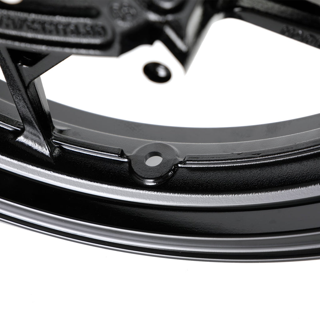 Glossy Black Front Wheel Rim For Kawasaki Z400 EX400 Ninja 400 ABS 2018-2022