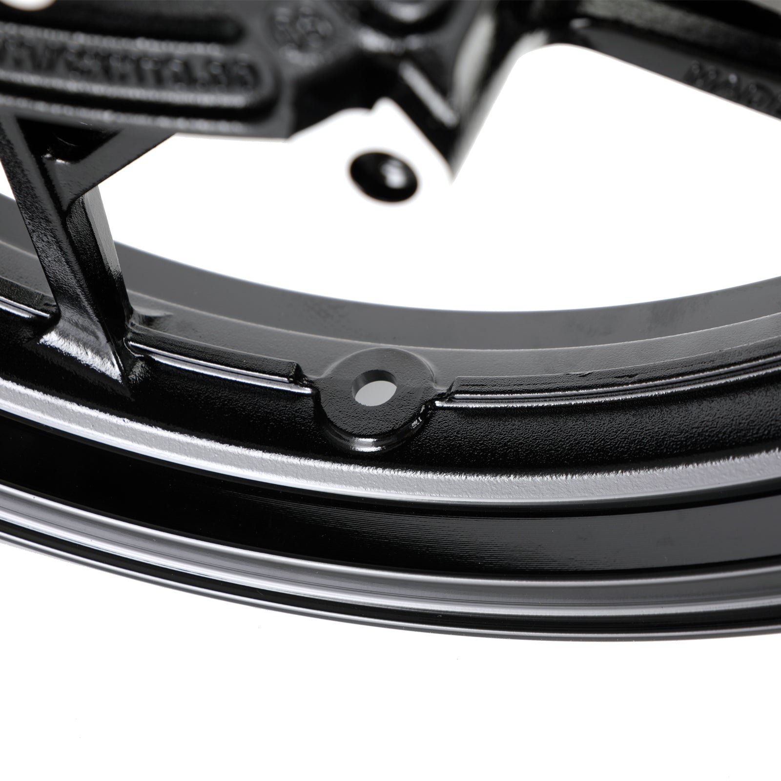 Glossy Black Front Wheel Rim For Kawasaki Z400 EX400 Ninja 400 ABS 2018-2022