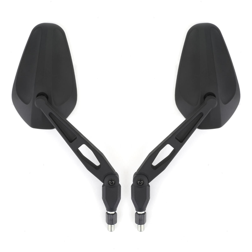 New Nylon M10 10Mm Rearview Side Mirrors Pair For Motorcycle Motorbike Custom
