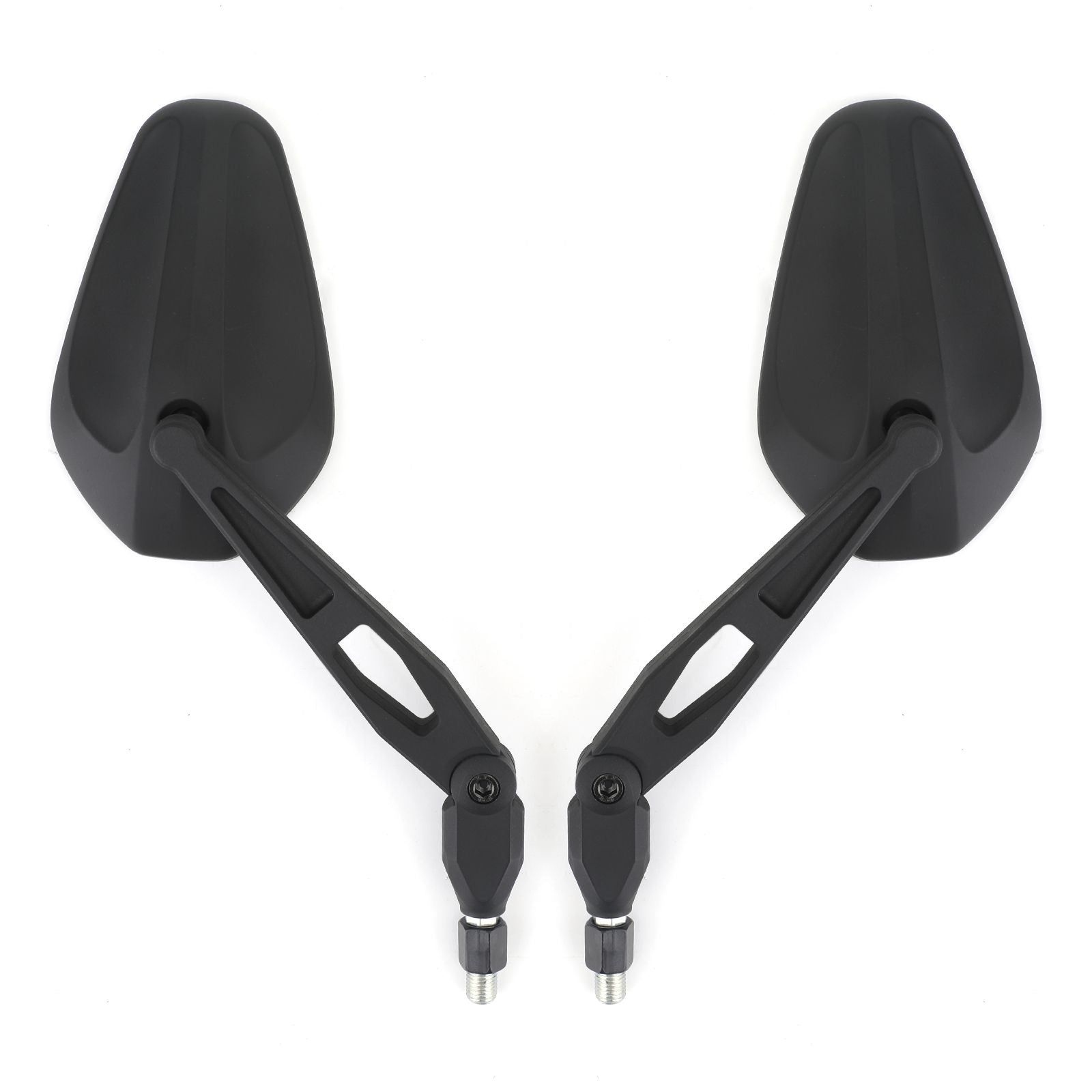 New Nylon M10 10Mm Rearview Side Mirrors Pair For Motorcycle Motorbike Custom