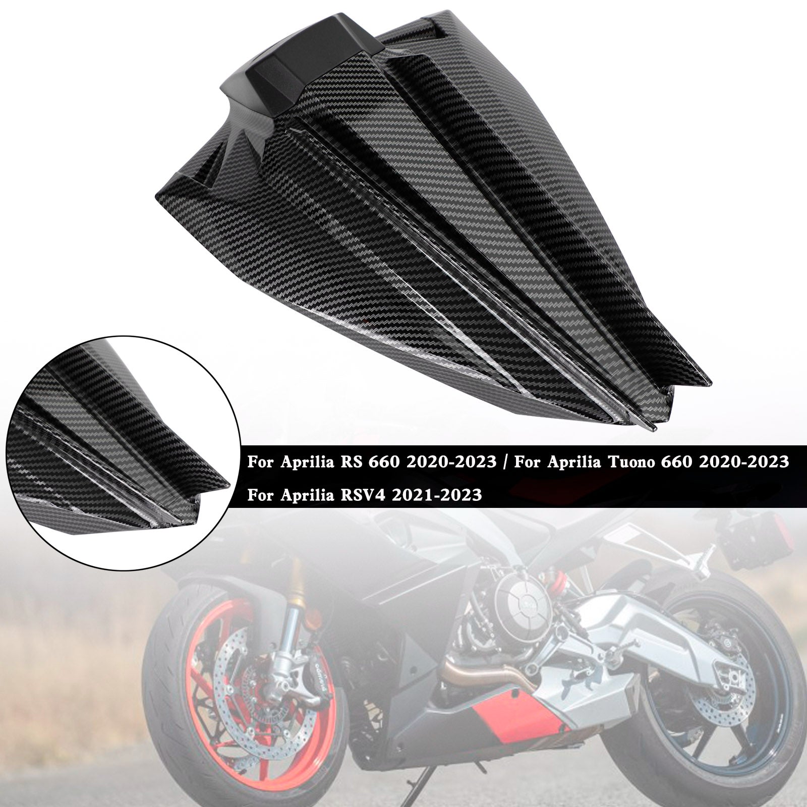 Rear Seat Cover Fairing Cowl For Aprilia RS660 Tuono660 2020-2024 Carbon Black Purple