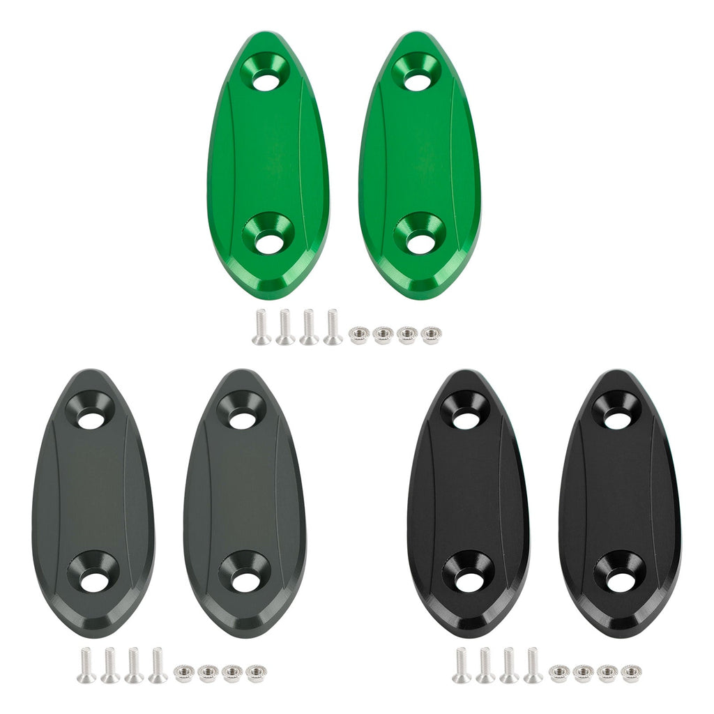 Kawasaki ZX-6R ZX6R 2009-2012 Mirror delete blanking block off plates