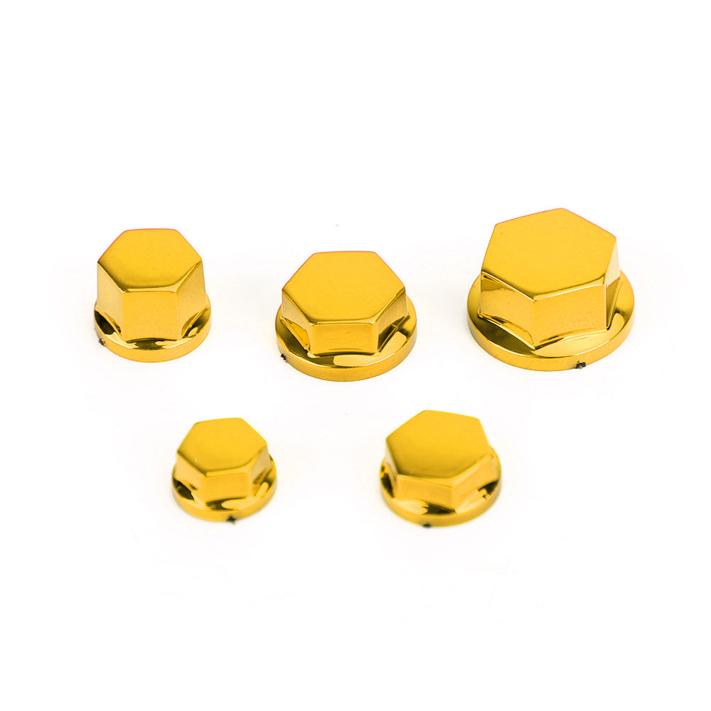 30pcs Motorcycle ABS Plastic Hexagon Socket Screw Covers Bolt Nut Cap Cover