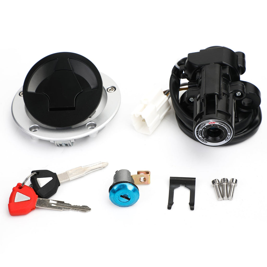 Ignition Switch Fuel Gas Cap Seat Lock Set for Kawasaki ZX636 ZX1000 Ninja 11-19