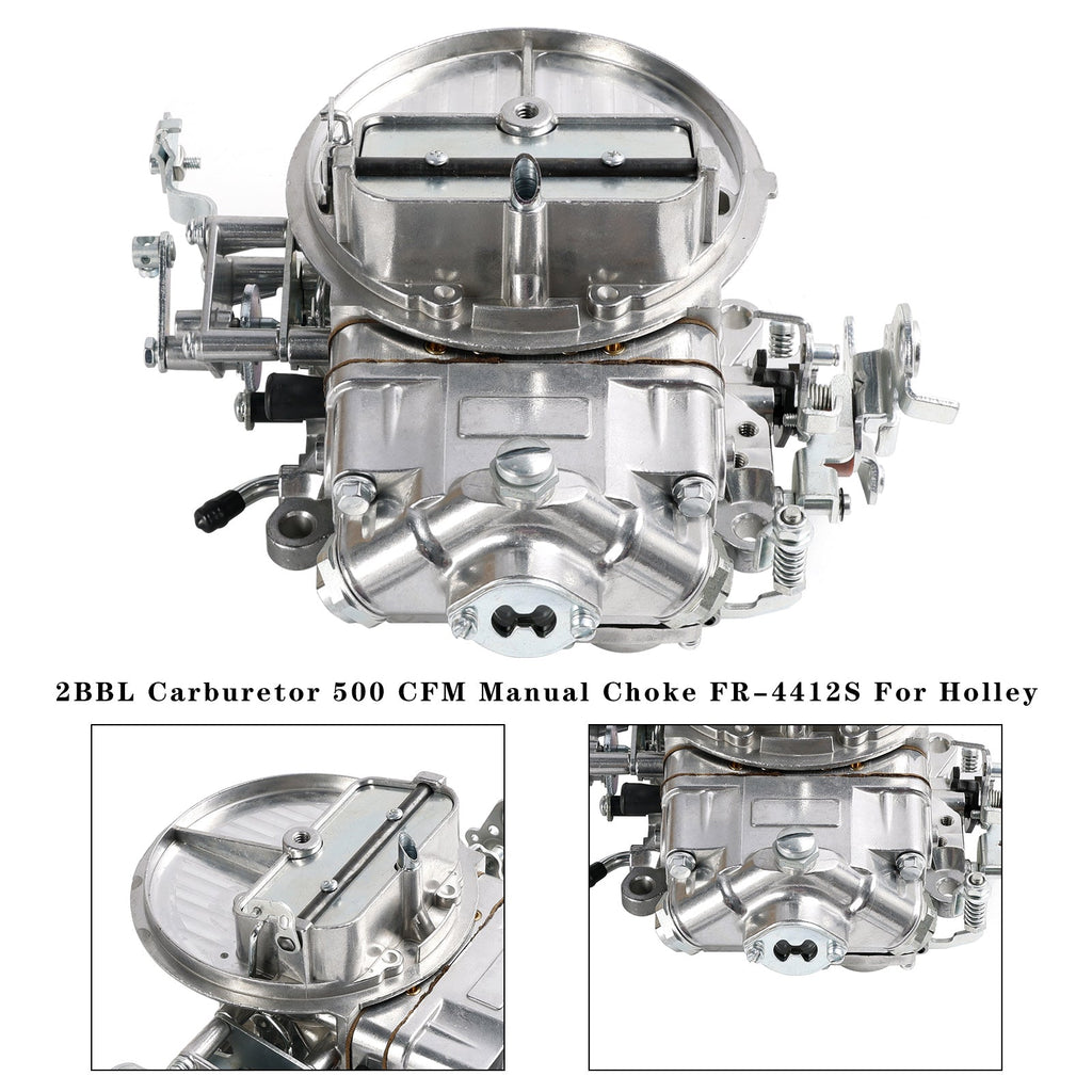 Holley FR-4412S 2BBL Carburetor - 500 CFM Manual Choke Replacement