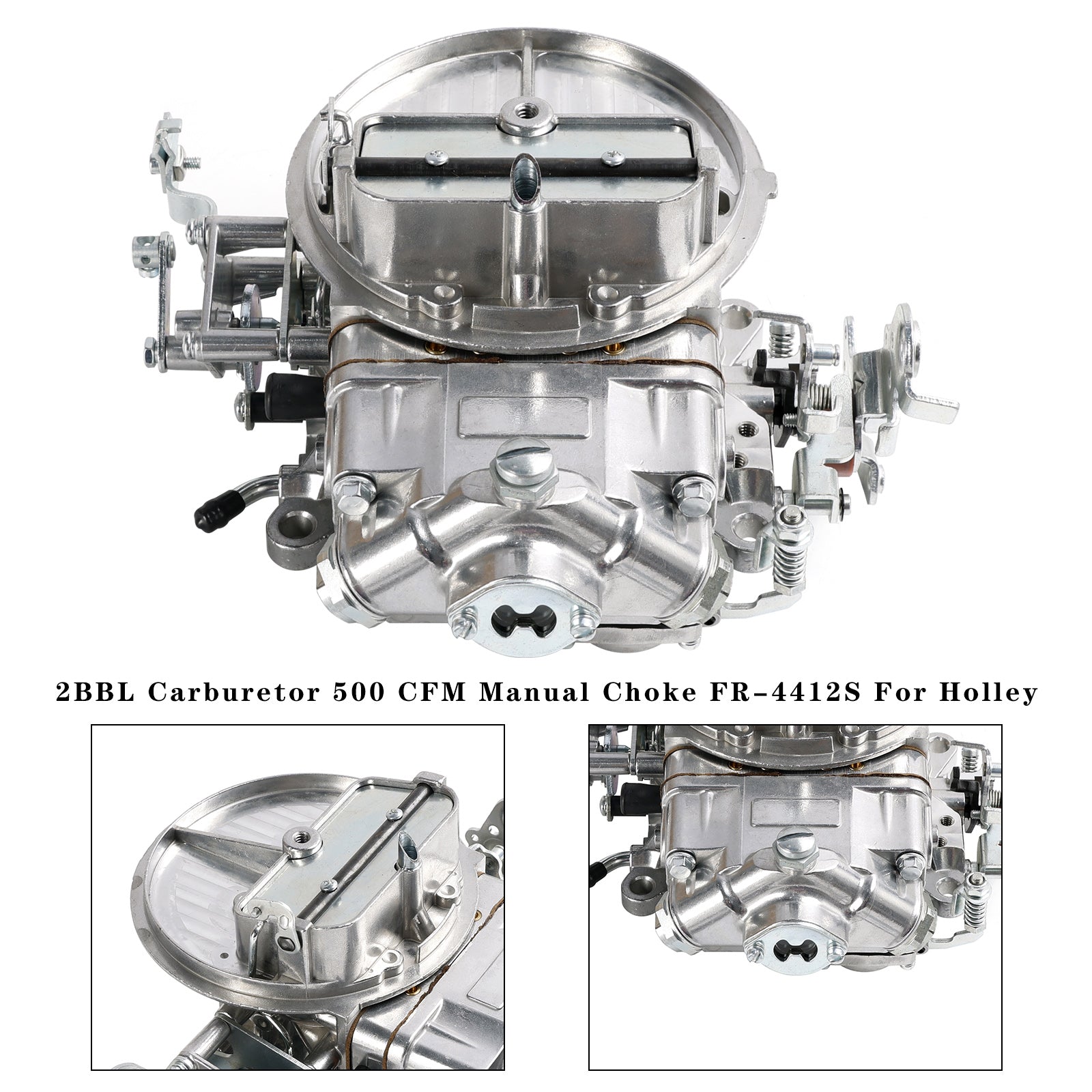 Holley FR-4412S 2BBL Carburetor - 500 CFM Manual Choke Replacement