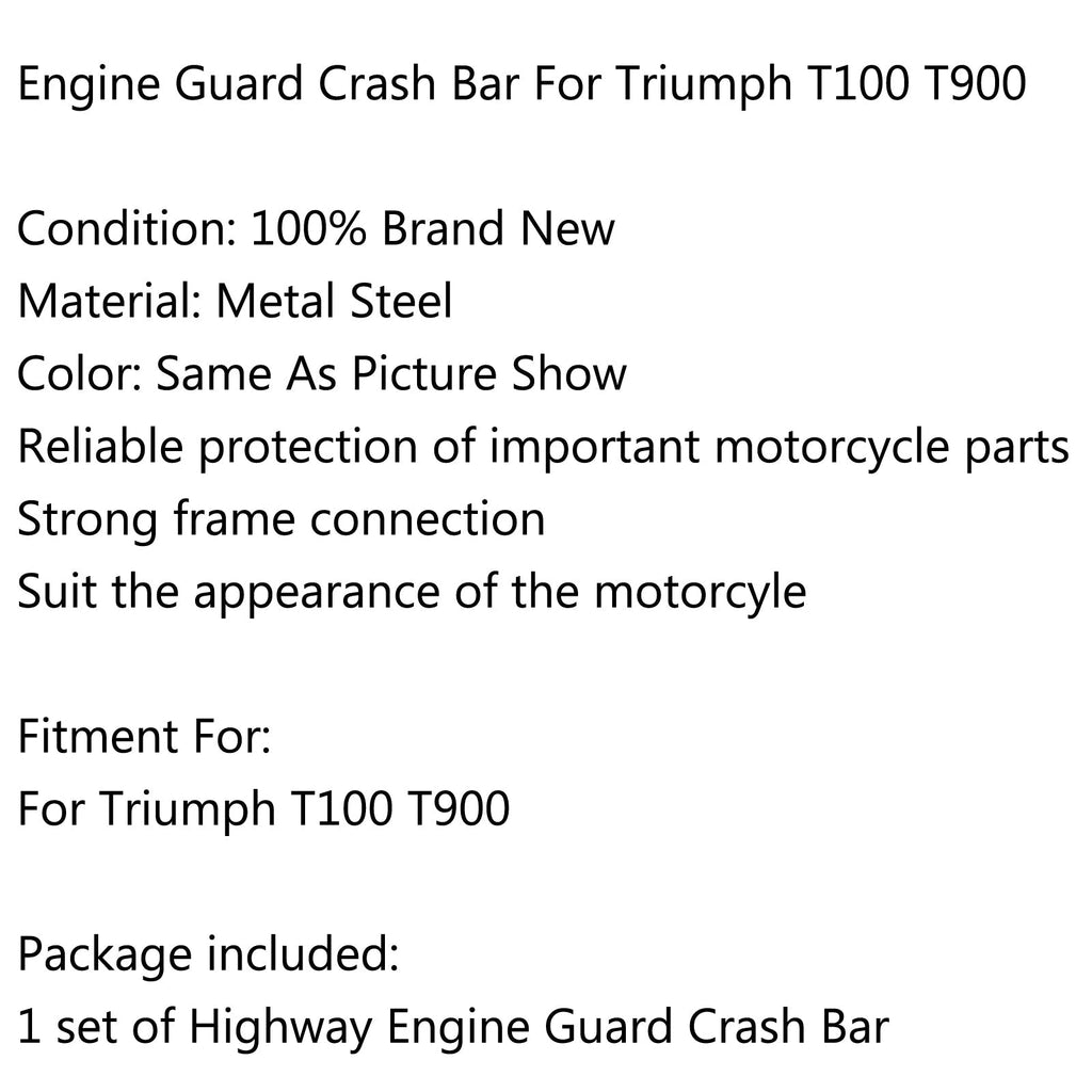 Highway Engine Guard Crash Bars for Triumph T100 T900 2009-2017 2010