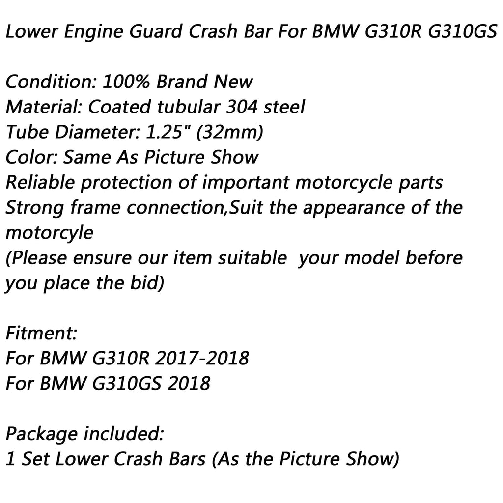Lower Bumper Engine Guard Crash Bars For BMW G310R G310GS 2017-2018