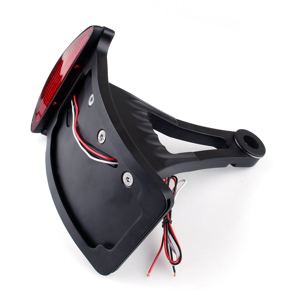 Side Axle Mount Billet License Plate Bracket TailLight Led For Harley