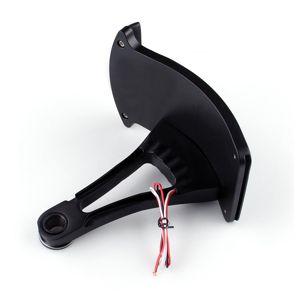 Side Axle Mount Billet License Plate Bracket TailLight Led For Harley