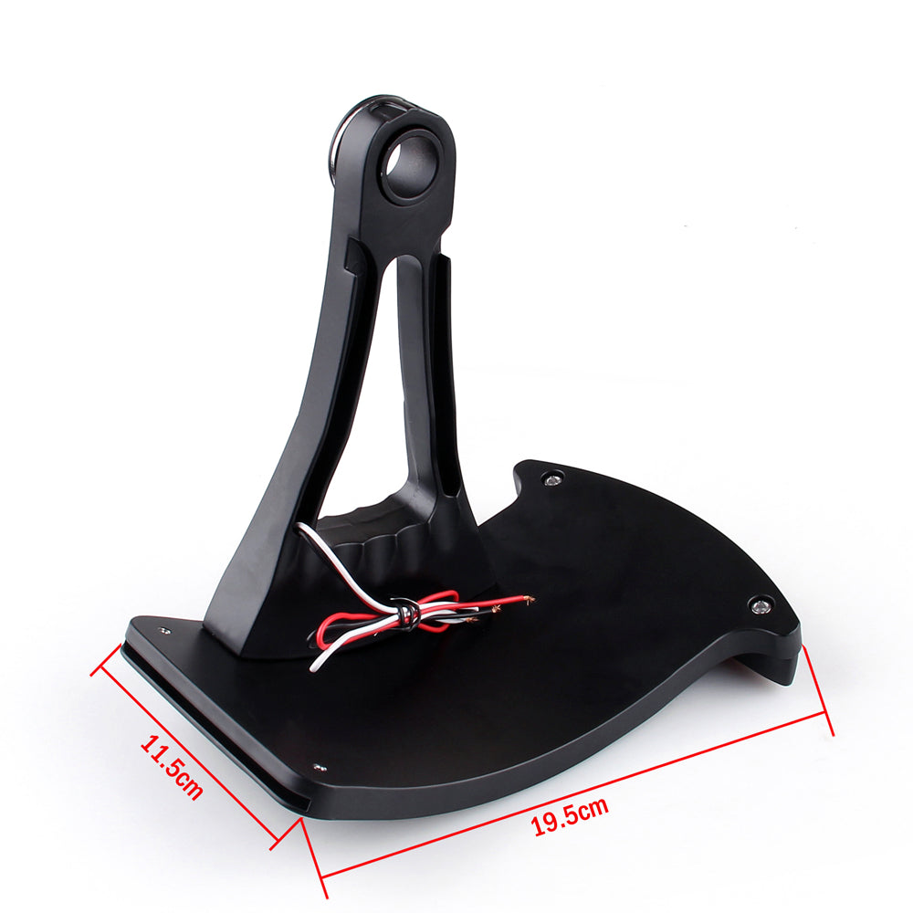 Side Axle Mount Billet License Plate Bracket TailLight Led For Harley