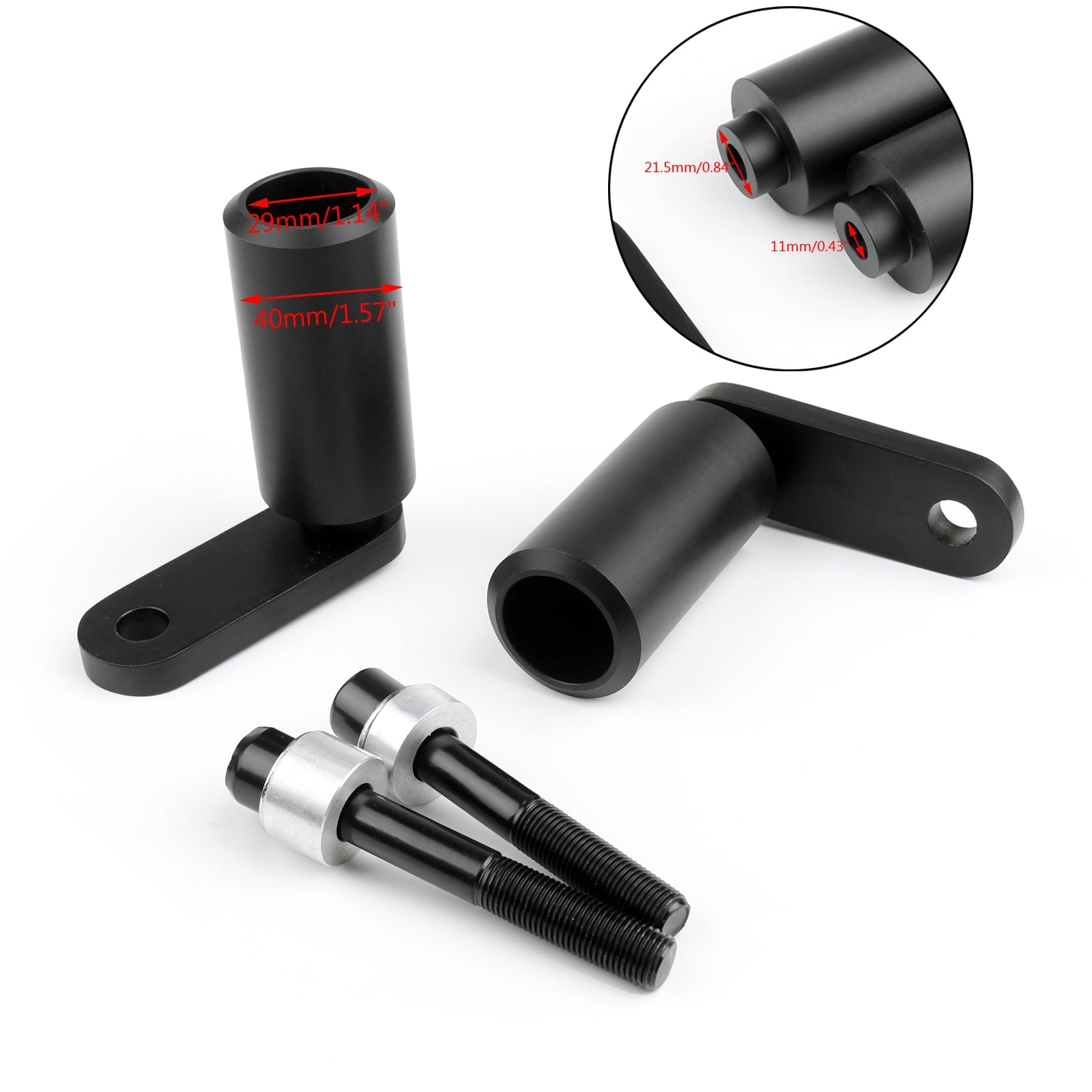 Frame Sliders Crash Protector Honda CBR 1000 RR 2004-2005 No Cut Black