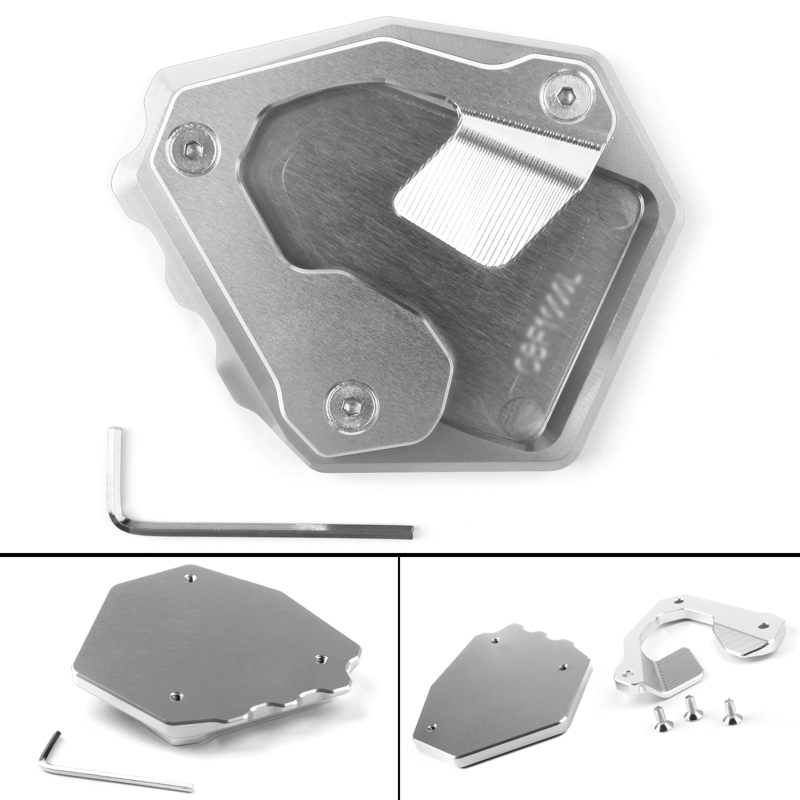 Side Pad Kickstand Stand Extension Plate For Honda CRF1000L Africa Twin 16-17