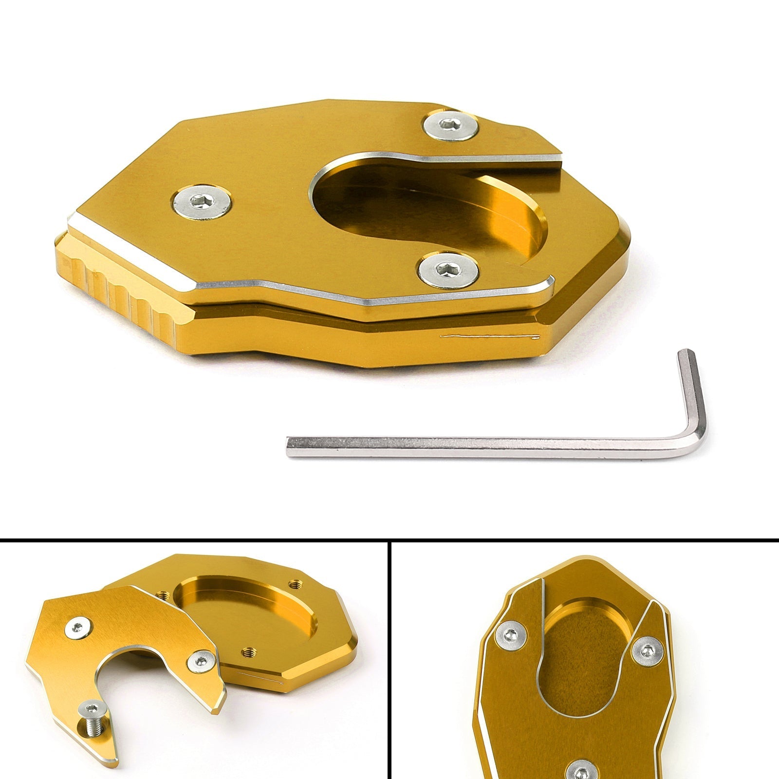 Kickstand Side Plate Stand Extension Pad For Kawasaki Z1000 Z800 ZX-10R ER6F