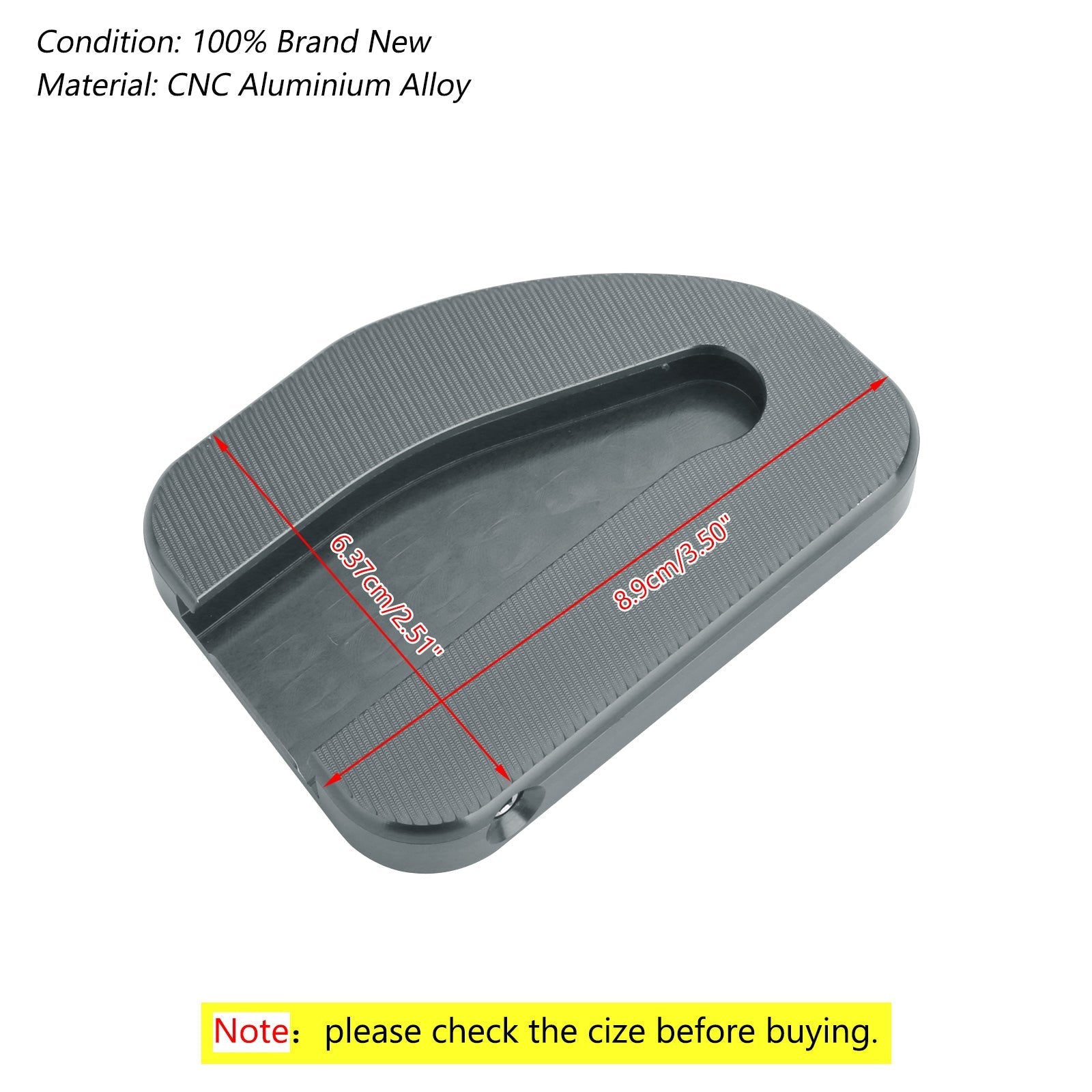 Kickstand Sidestand Extension Foot Plate Pad For Honda GoldWing GL1800 2010-2017