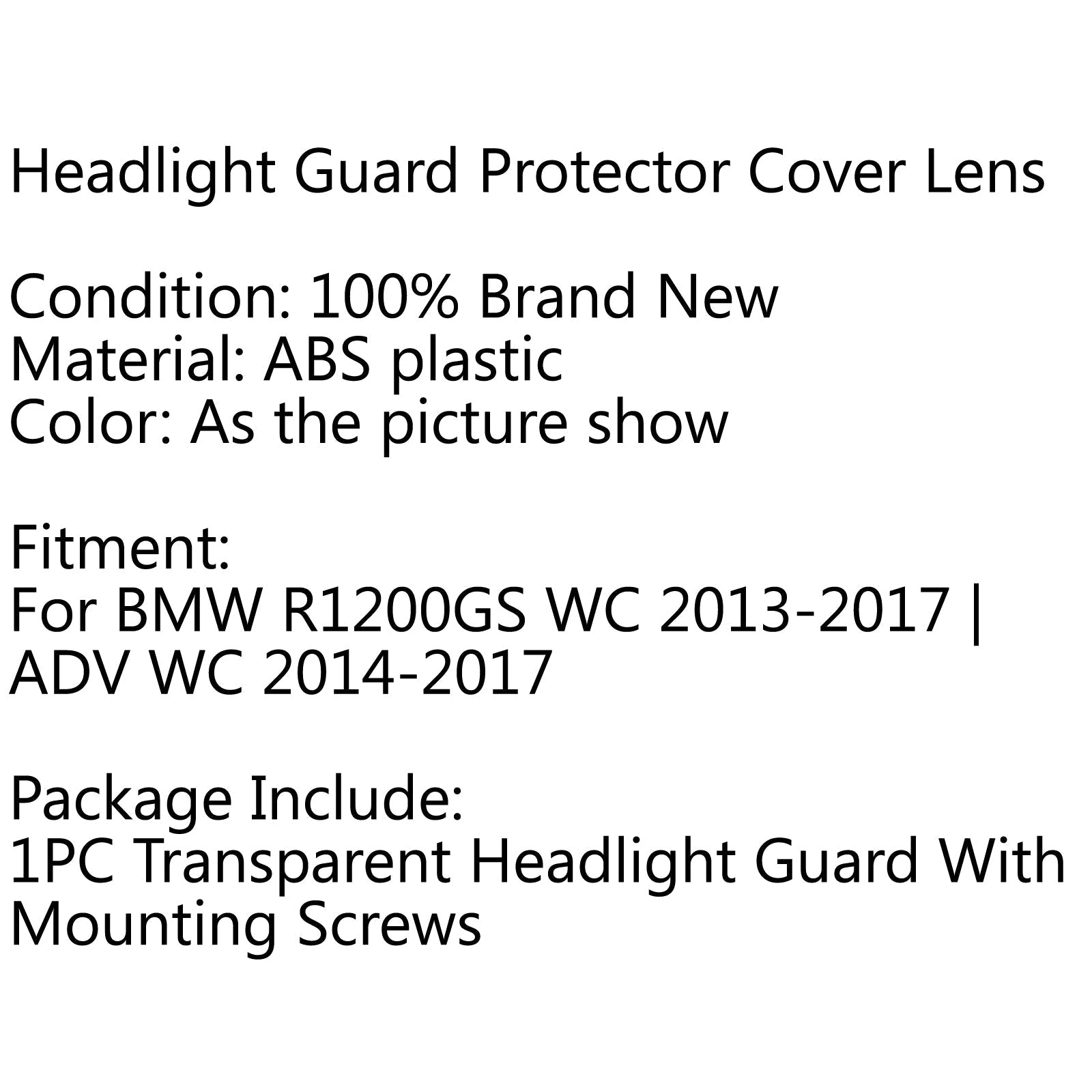 Front Headlight Guard Cover Lens Protector For BMW R1200GS ADV WC 2013-2017