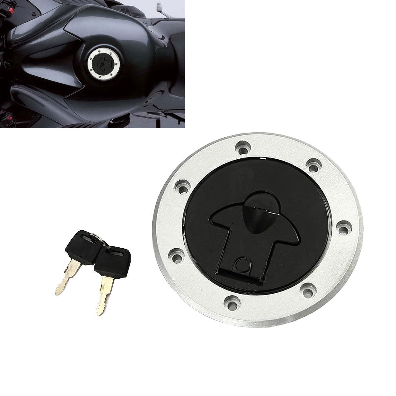Tan Fuel Gas Cap Lock Key For Kawasaki ZR400-D1 ZR250 ZXR750 GPZ ZX-11 ZZR1100